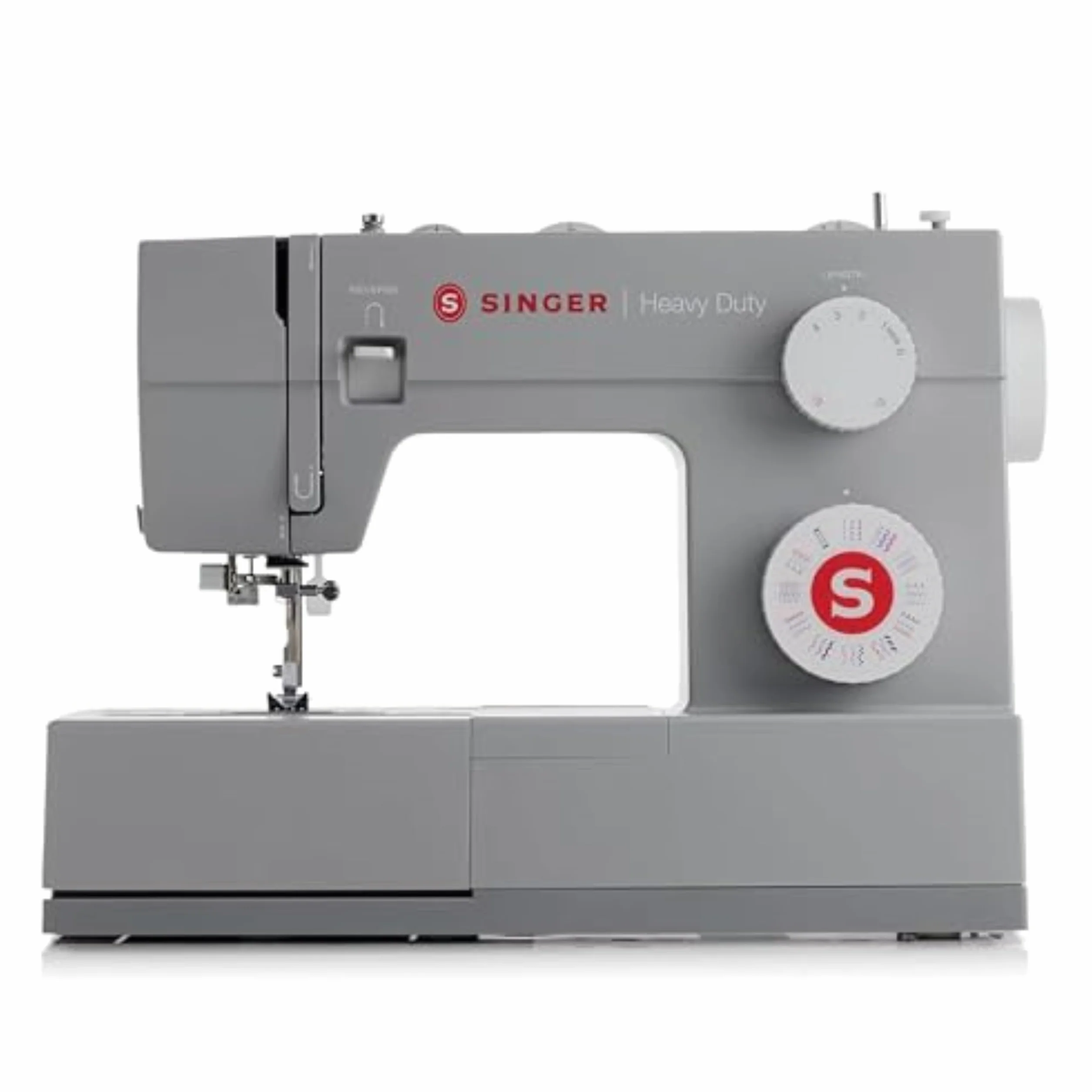 Singer Heavy Duty 4432 Máquina de Coser Mecánica, 32 Puntadas, Motor Potente, Ojal Automático, Enhebrador Automático, Placa de Refuerzo de Acero Inoxidable