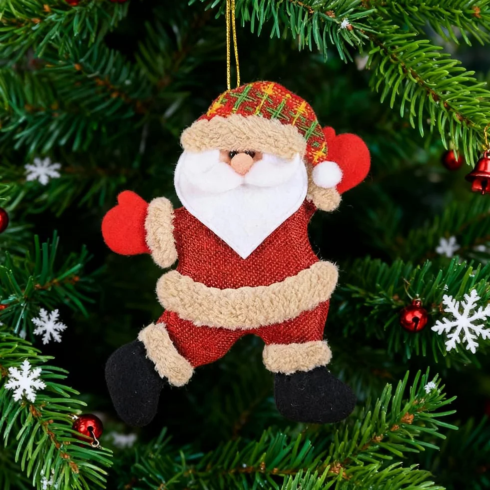 Adornos Navidad Árbol 8 Piezas Divertidos Muñecos Noel Muñeco de Nieve Oso Colgante Decoración