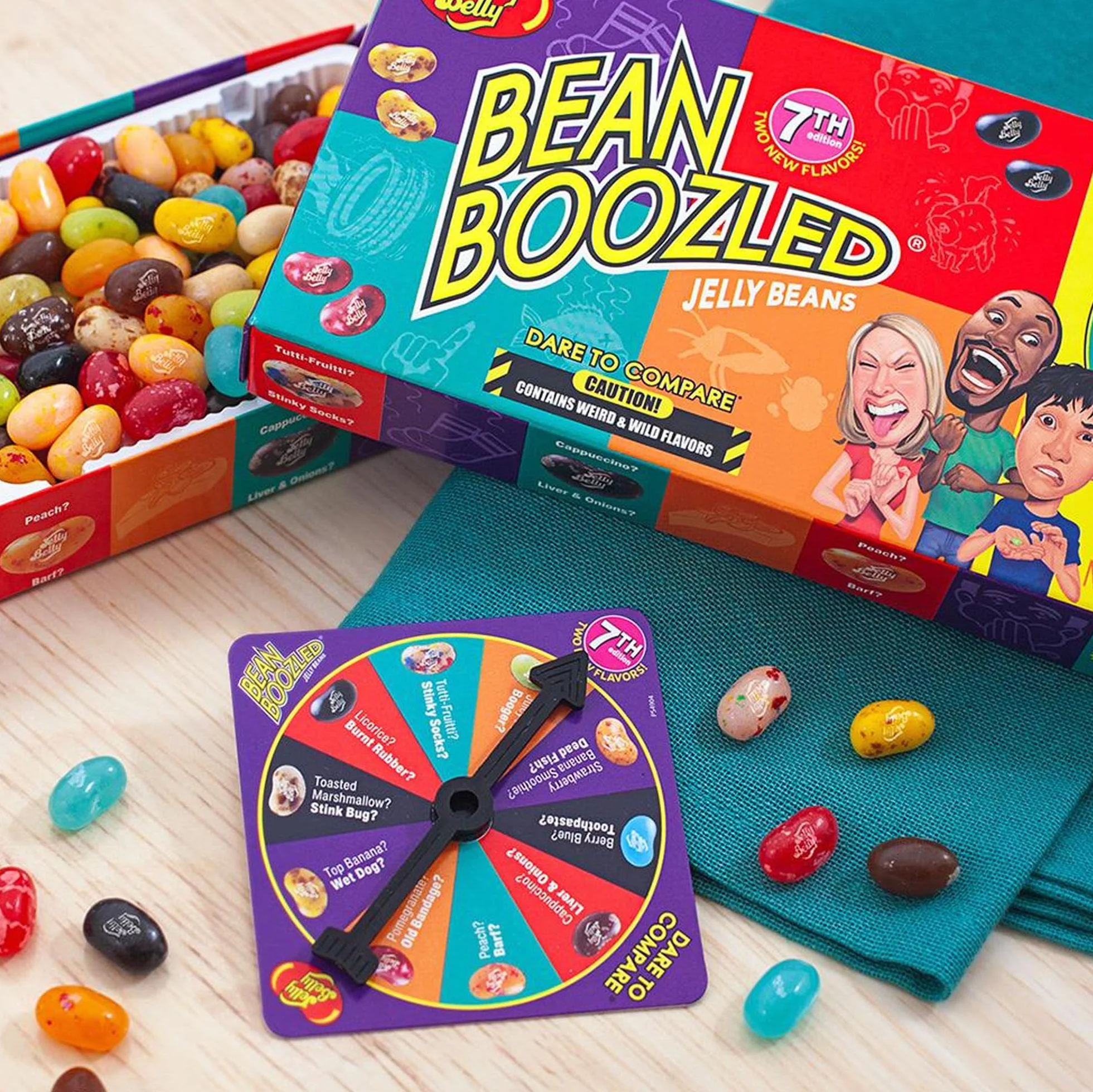 JELLY BELLY Bean Boozled 7ª edición, grajeas 20 sabores extravagantes y normales, 100g