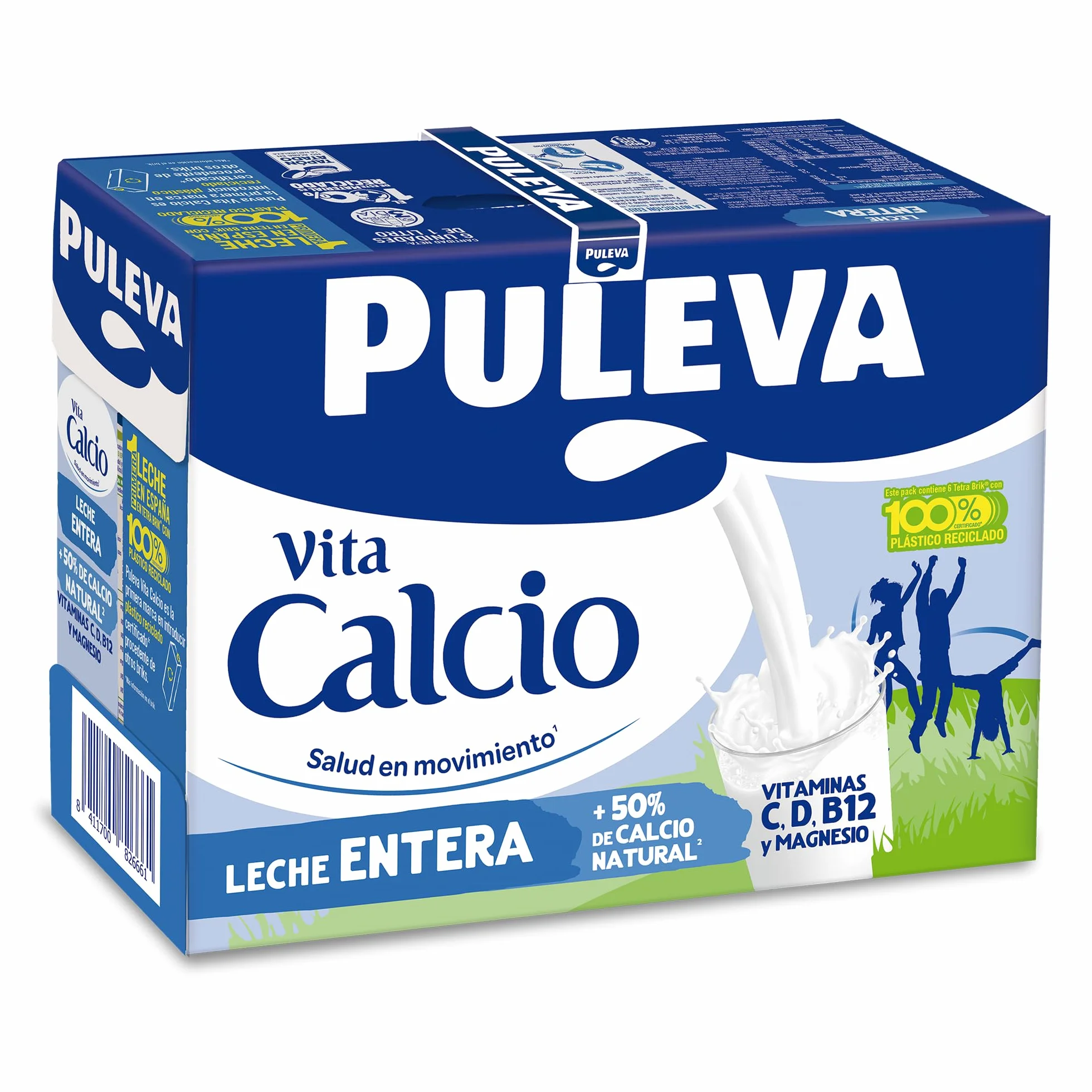 Puleva Calcio Leche Entera Pack 6 x 1Lt
