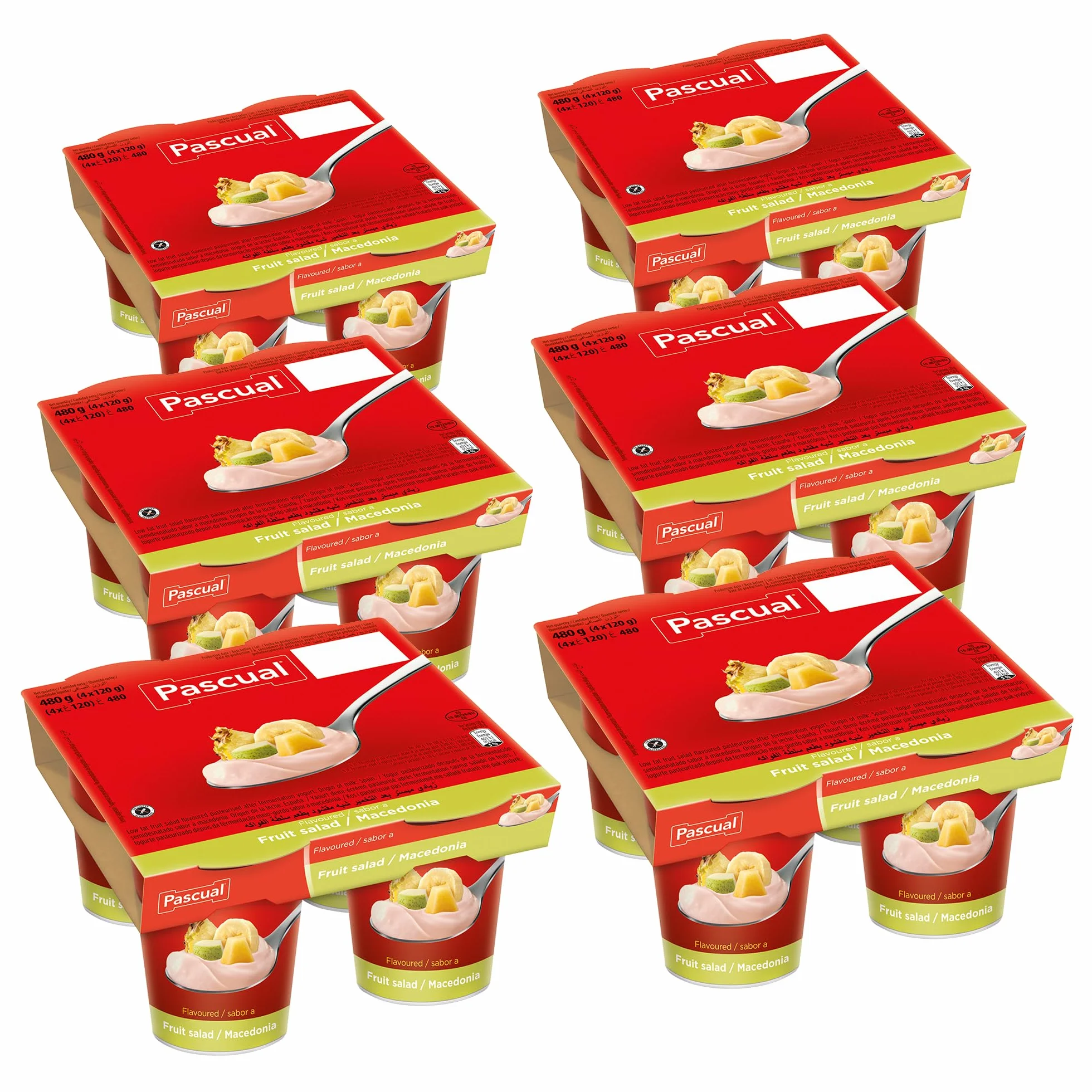 Pascual Yogur Original Sabor Macedonia Caja 24 uds 120g