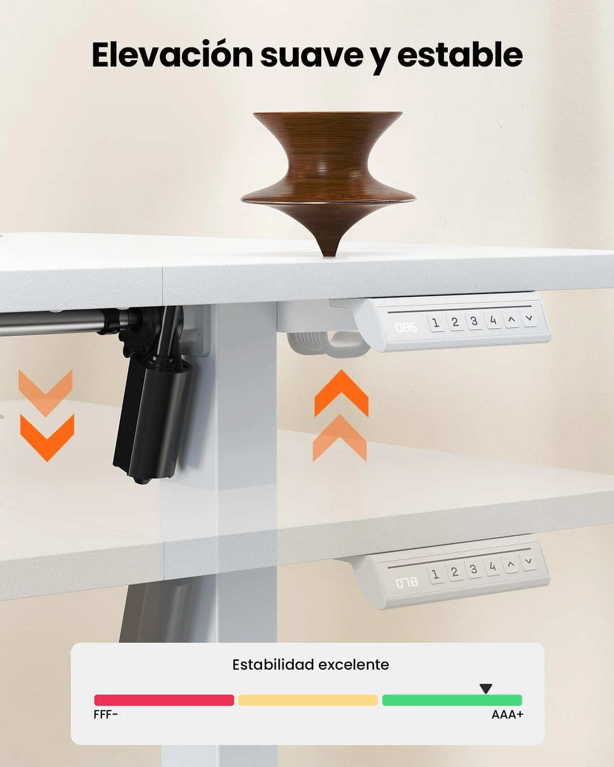 ErGear Escritorio Elevable Eléctrico 120x60 cm Mesa de Trabajo Ajustable en Altura