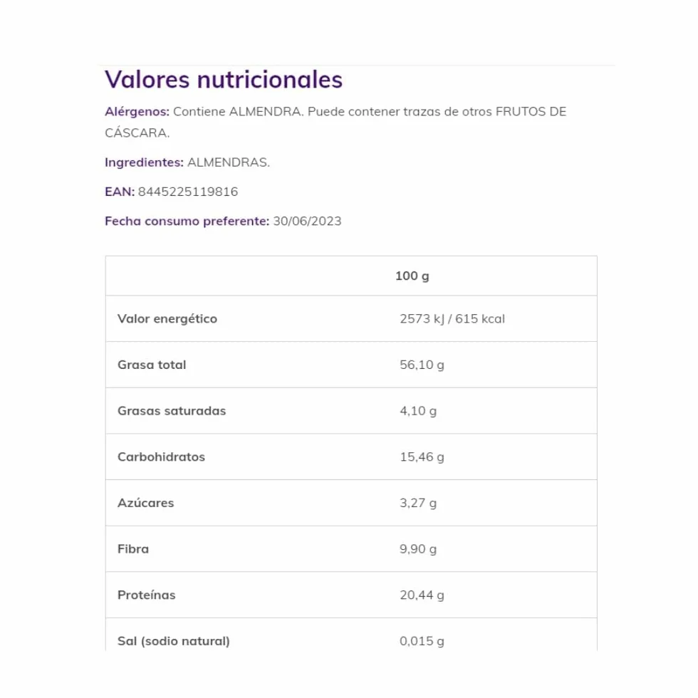 Harina de almendra 2 KG nut&me 100% almendra Extrafina Sin Gluten Keto Repostería
