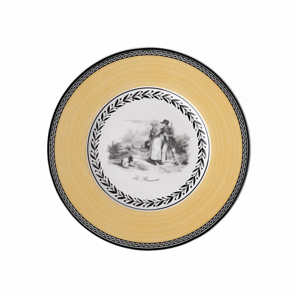 Villeroy & Boch Audun Chasse 1010702660 Plato para Pan de 16 cm, Porcelana, Amarillo