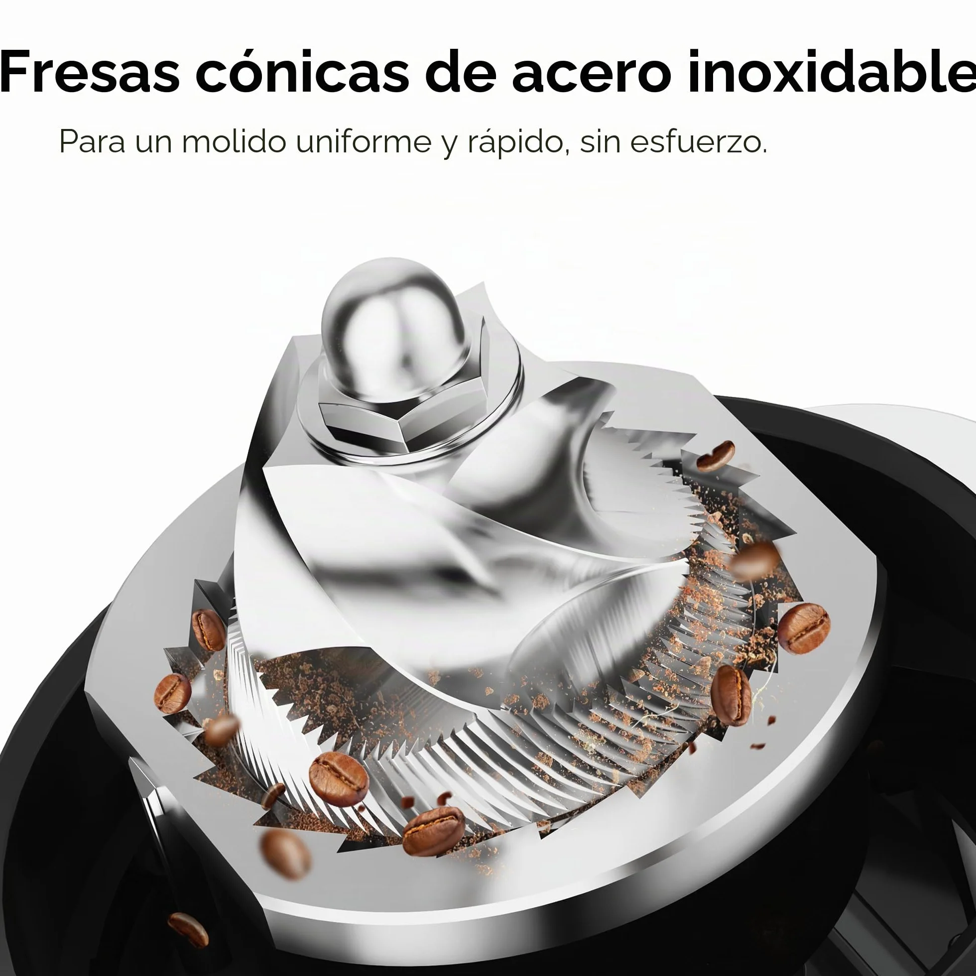 Molinillo de café eléctrico HIBREW G7-48 ajustes precisos para espresso/filtro/café, control de porciones y antiestático, molinillo cónico para café recién molido