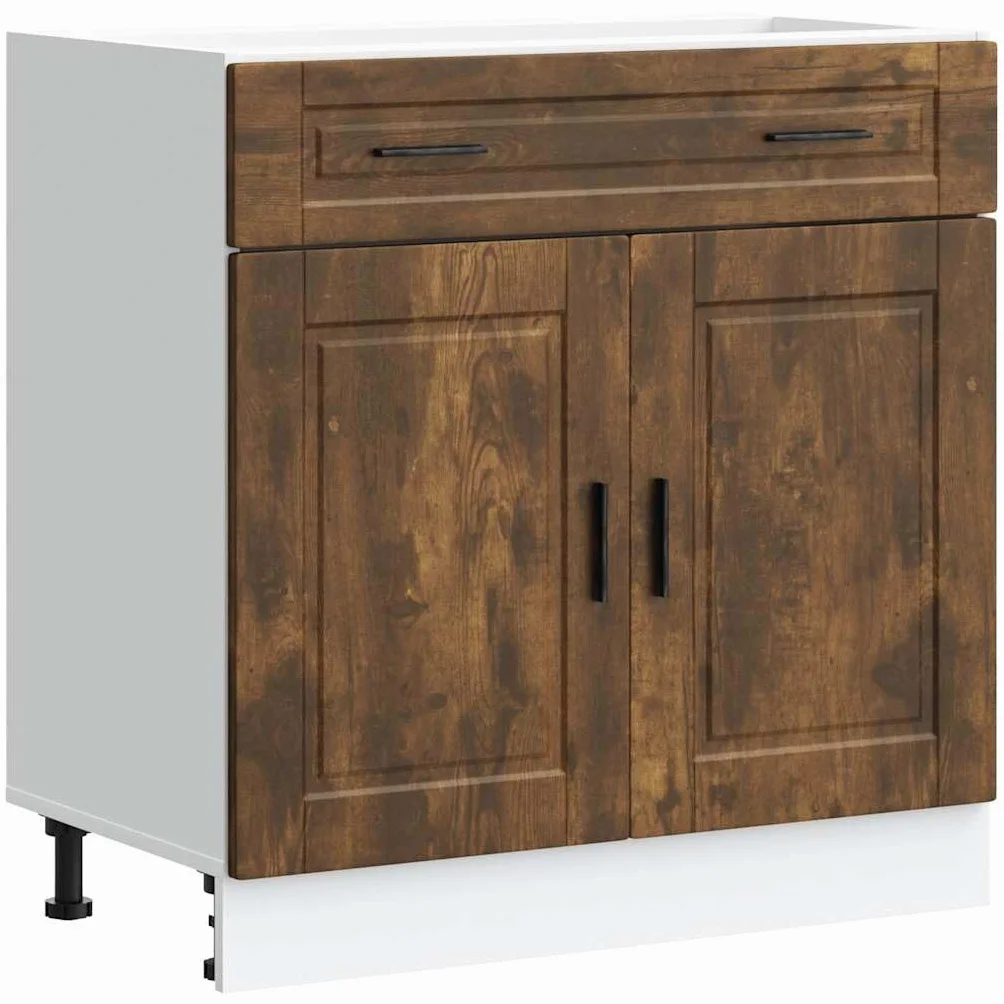 vidaXL Mueble bajo de Cocina Porto Roble Ahumado Madera reconstituida