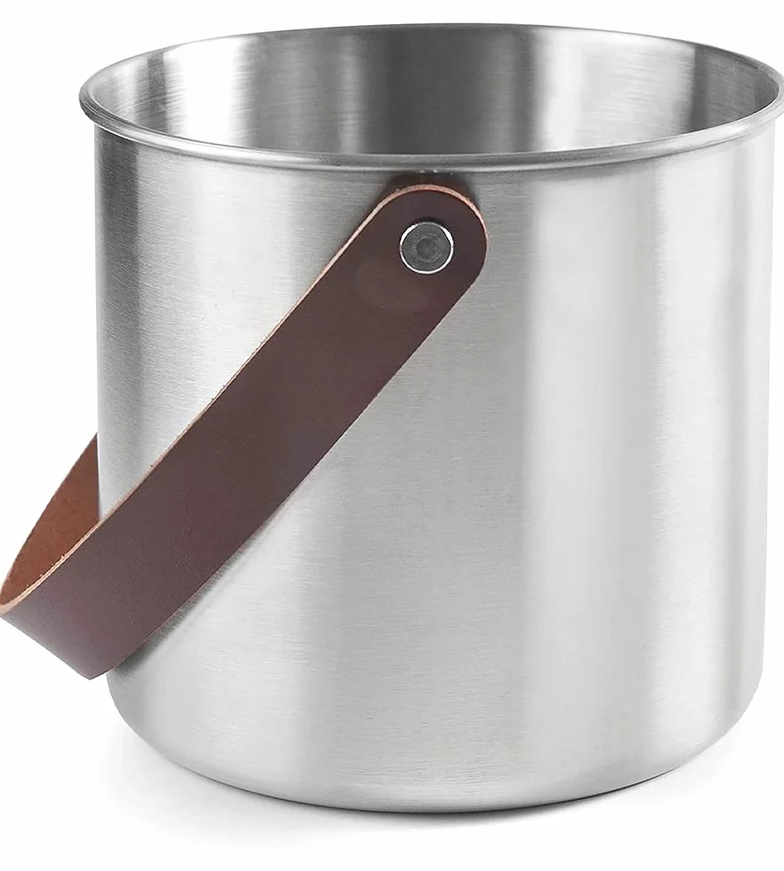 Suinga Cubitera inoxidable moon 5,6 litros | Cubitera acero inox 5,6 L para enfriar bebidas y hielo