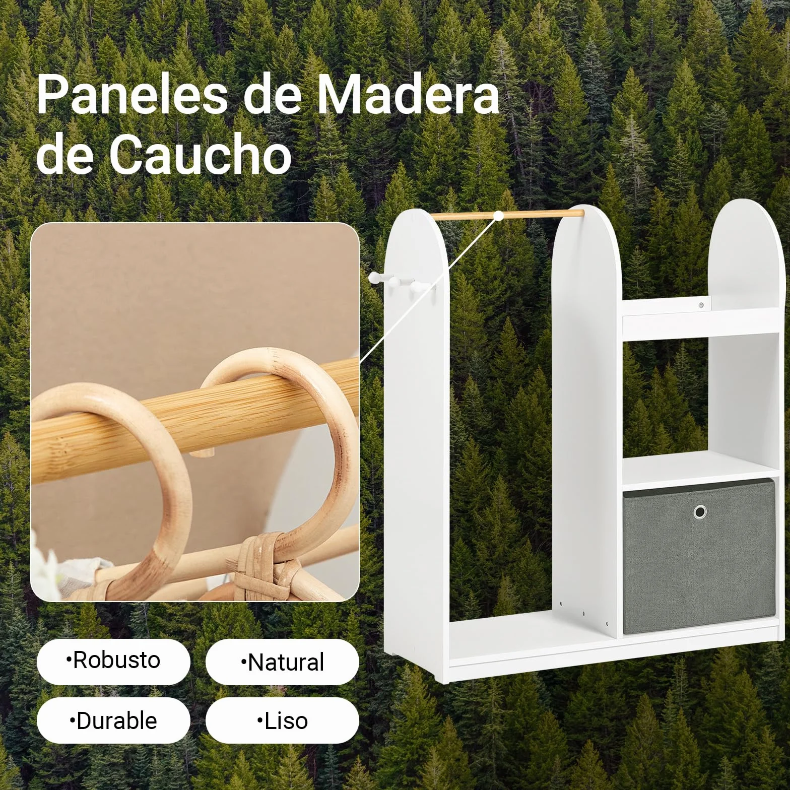 SoBuy Armario Infantil con Almacenaje Juguetes y Ropa Blanco 97x35x108cm KMB40-W