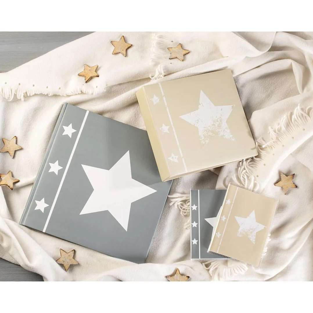 Hama | Álbum de Fotos para pegar y escribir (Álbum de fotografía de 10x15cm, tamaño 30x30 cm, 60 hojas, papel cristal protector, máximo 240 fotos, scrapbooking) Color Beige