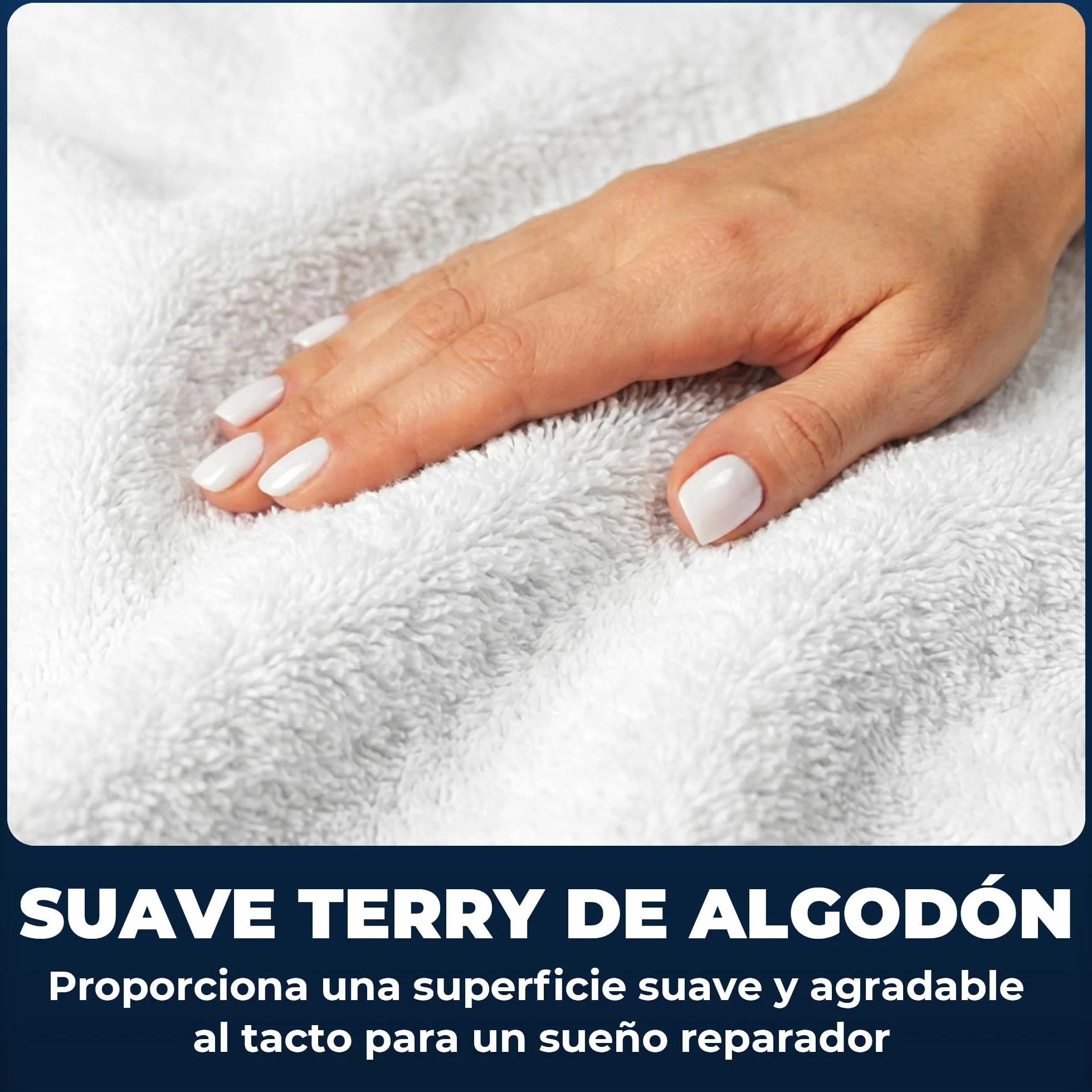 Protector Colchón Impermeable 60x120 cm Algodón Hipoalergénico Antiácaros Antibacteriano
