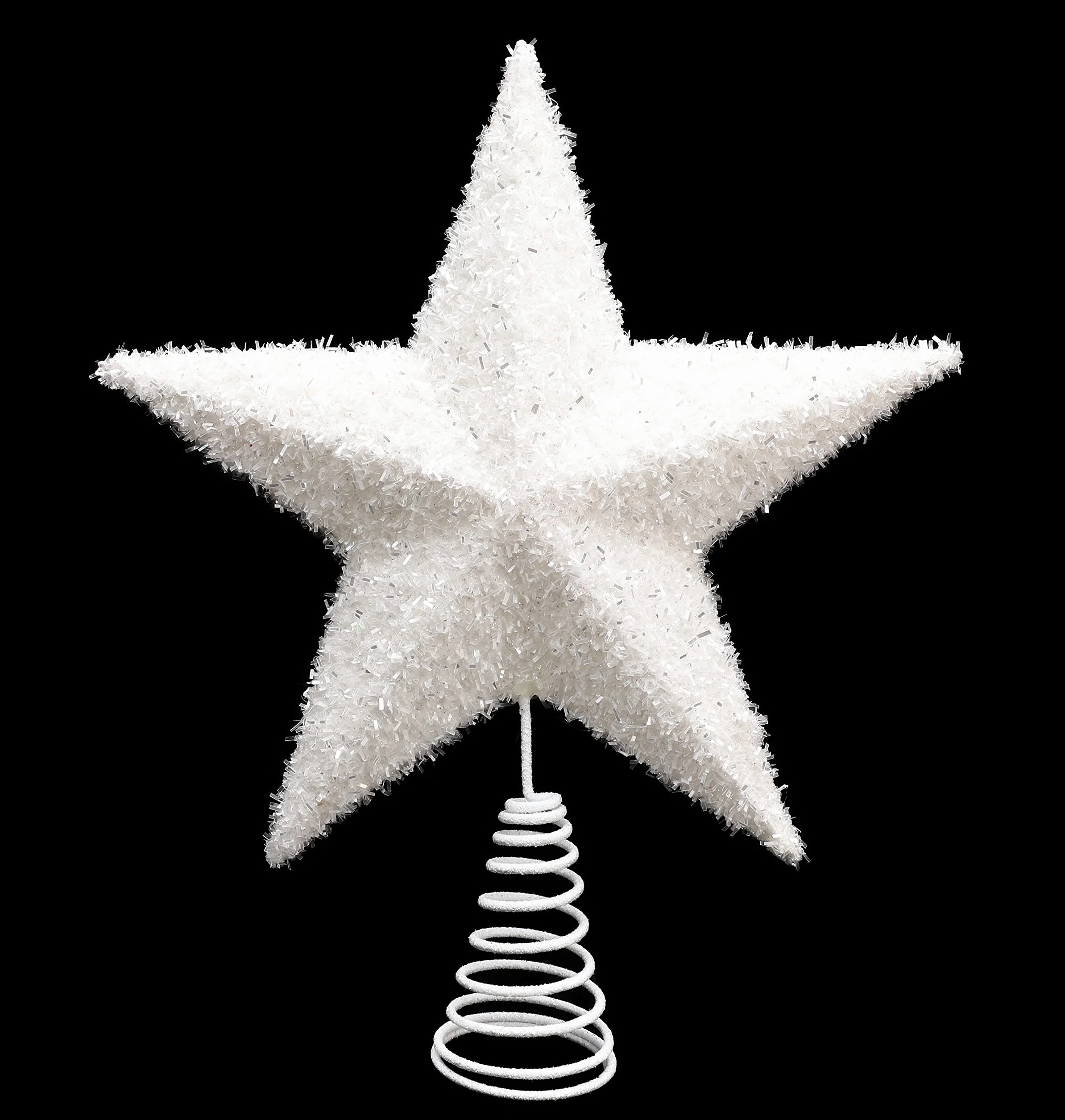 Christmas Concepts® Estrella de árbol Brillante 28 cm - Decoración navideña Lujosa (Blanca)