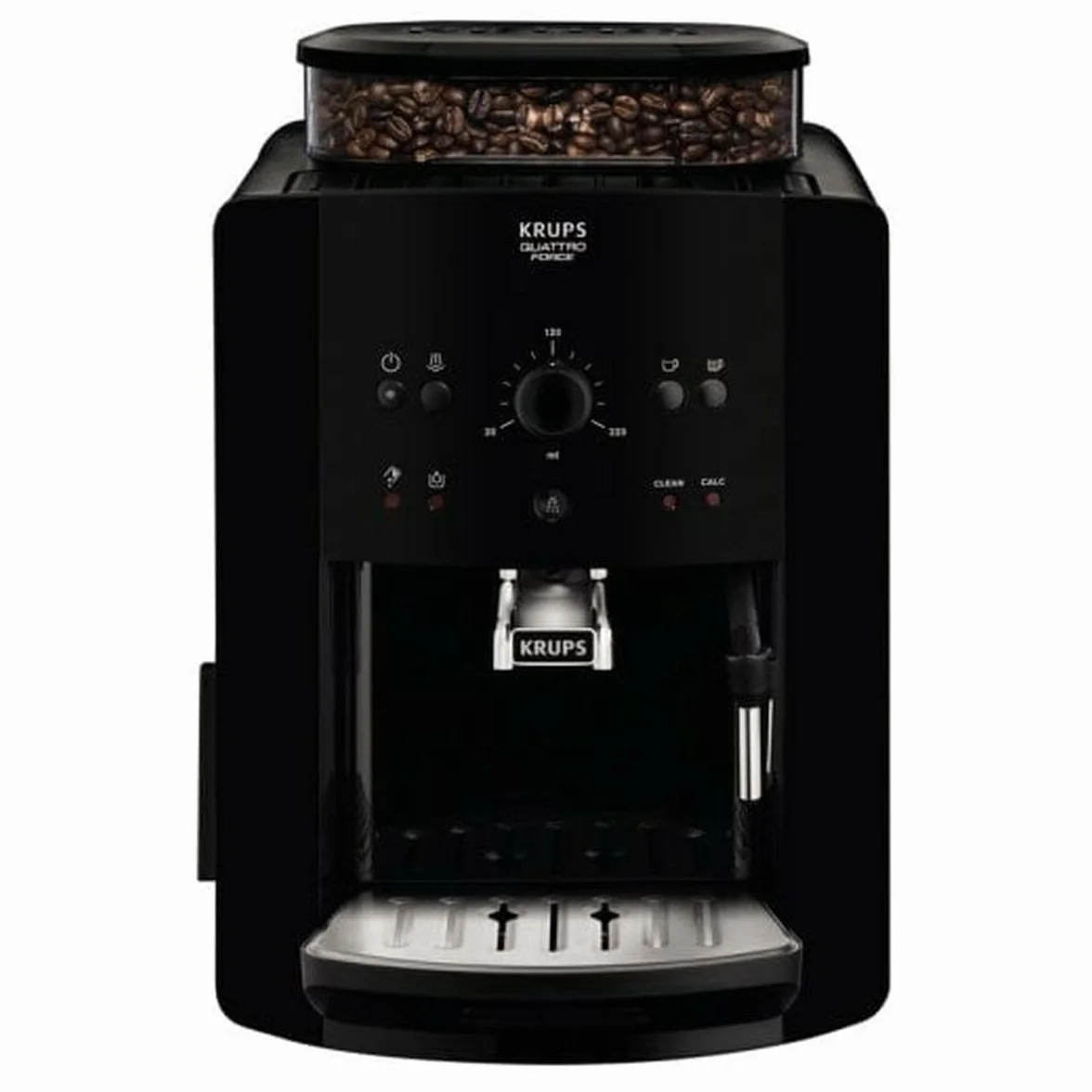 Krups Arábica Cafetera Espresso Automática, 1450 W, 1.7 litros, Acero Inoxidable, Negro
