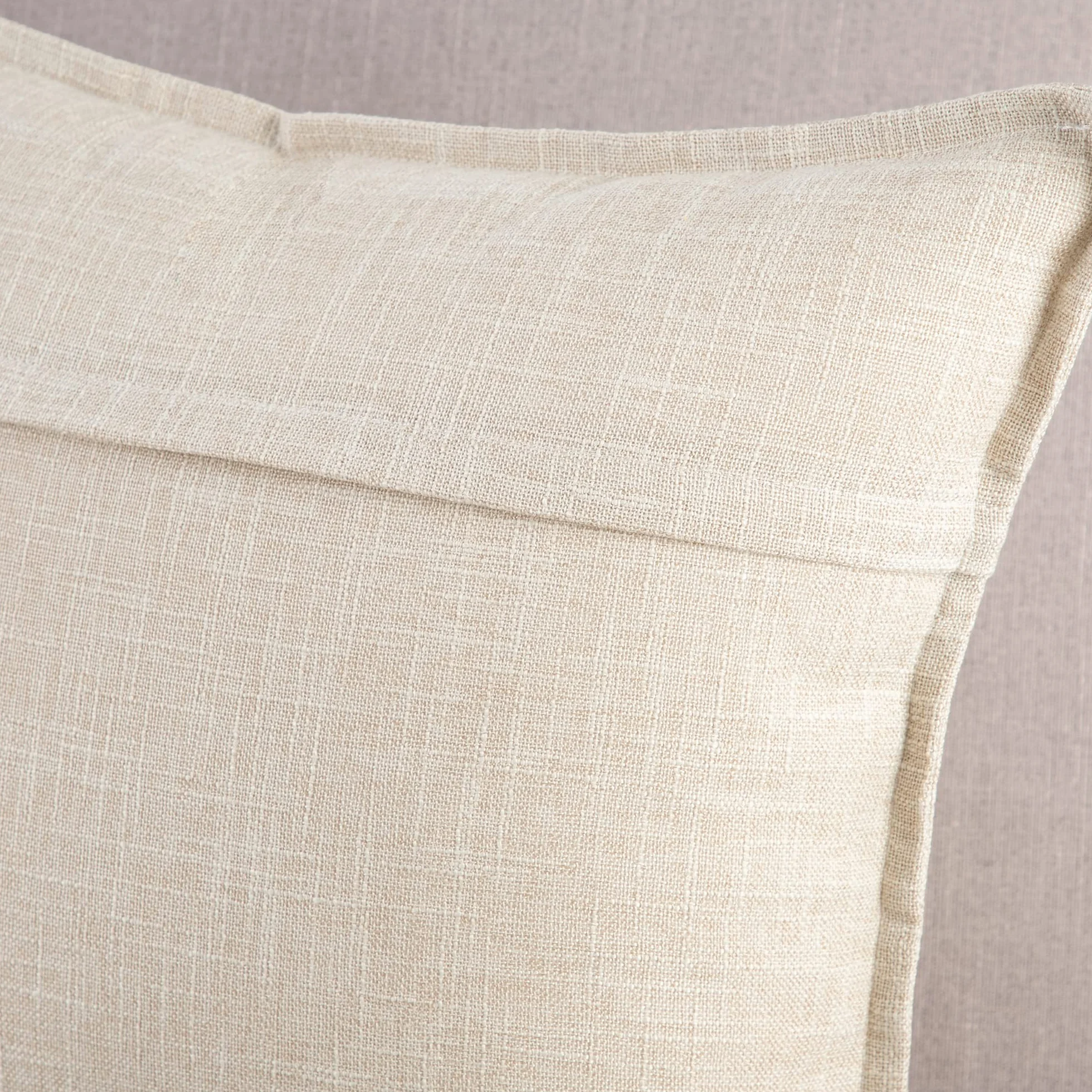Madizz Juego de 2 Funda de cojín de Lino Poliéster Decorativo Rectangular 30 x 50 cm Beige