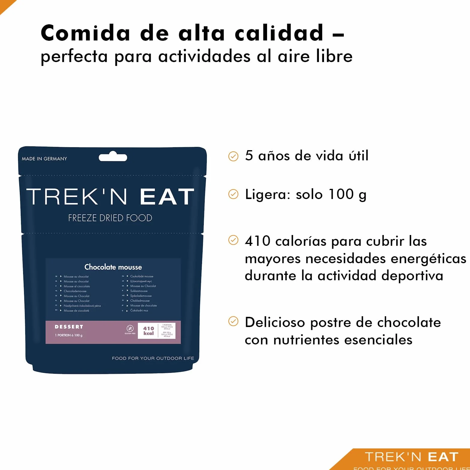 Trek'n Eat Mousse au Chocolate – Postre