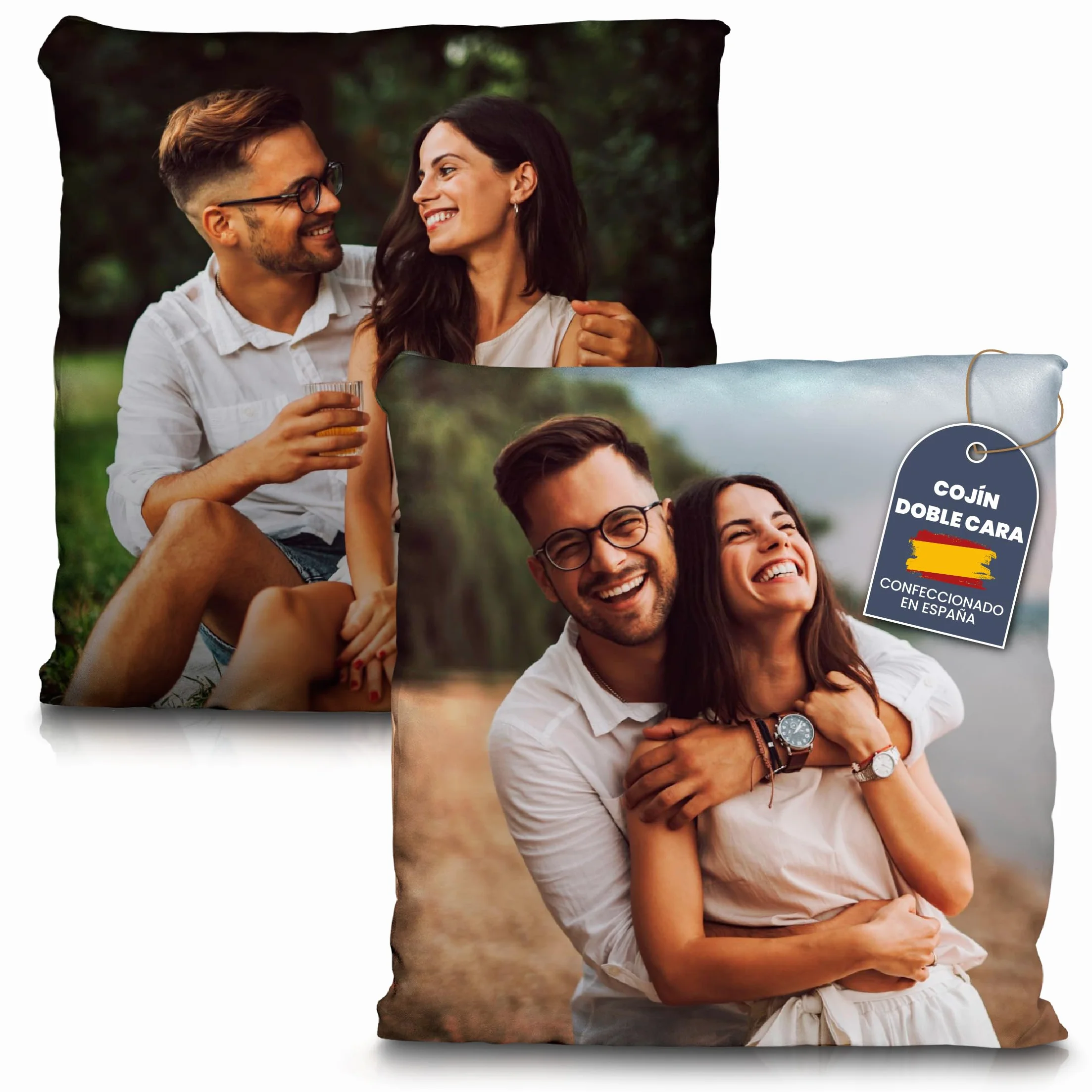 Cojín Personalizado con Foto y Texto 30x30cm Relleno Incluido Regalos Originales