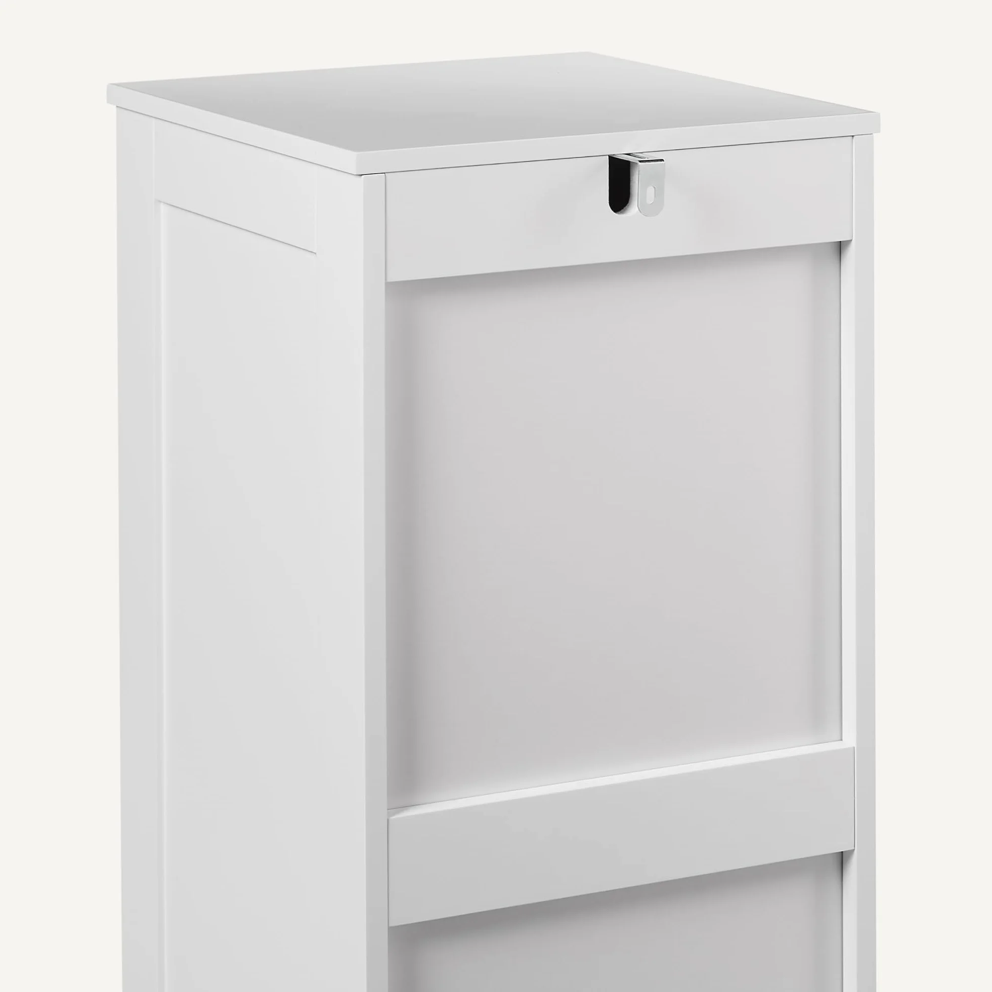 Amazon Basics Gabinete Baño 4 Cajones Almacenamiento Bajo Lavabo MDF Blanco 30x30x82cm