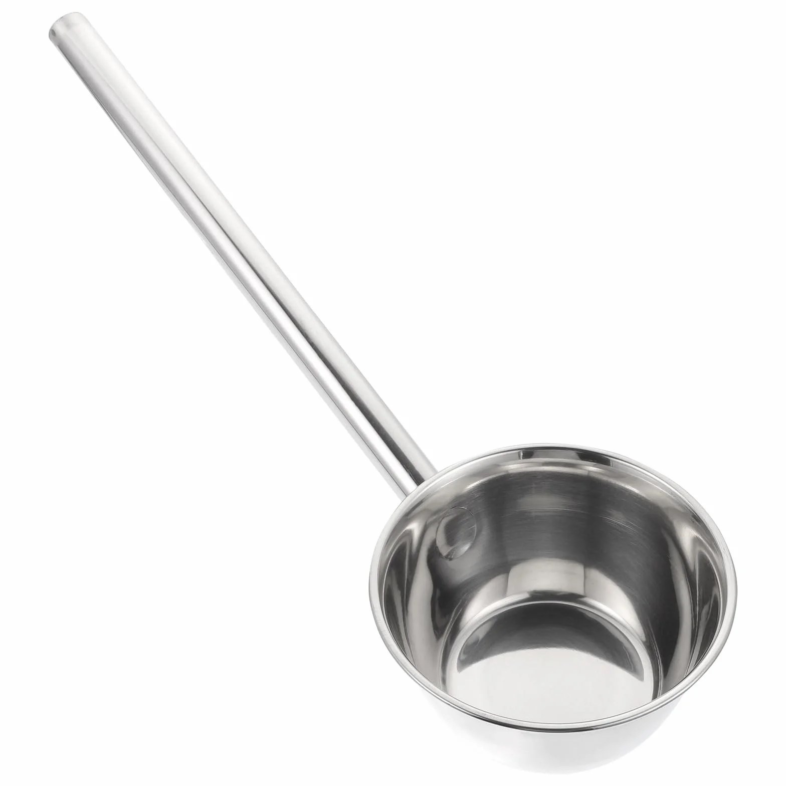 GANAZONO Taza de enjuague de baño, cucharón de agua de acero inoxidable, mango largo, cucharones de sopa de cocina, cuchara de agua para el hogar, cocina, jardín, cuchara de mango largo