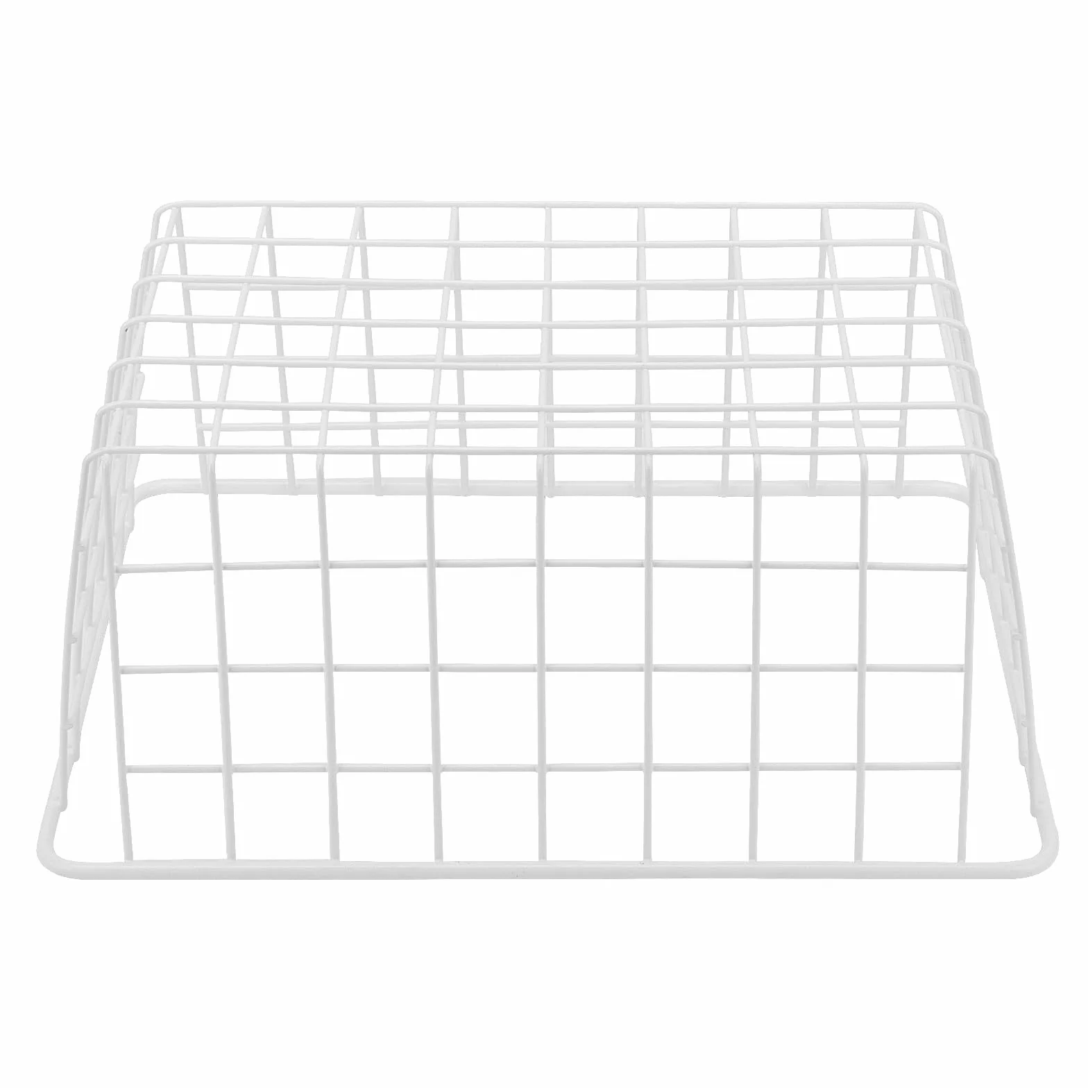 KEILEOHO 4 Cestas de Almacenamiento de Rejilla de Alambre Metálico, 28 x 22 x 12 cm, Cestas de Almacenamiento de Alambre para Baño, Cocina, Color Blanco
