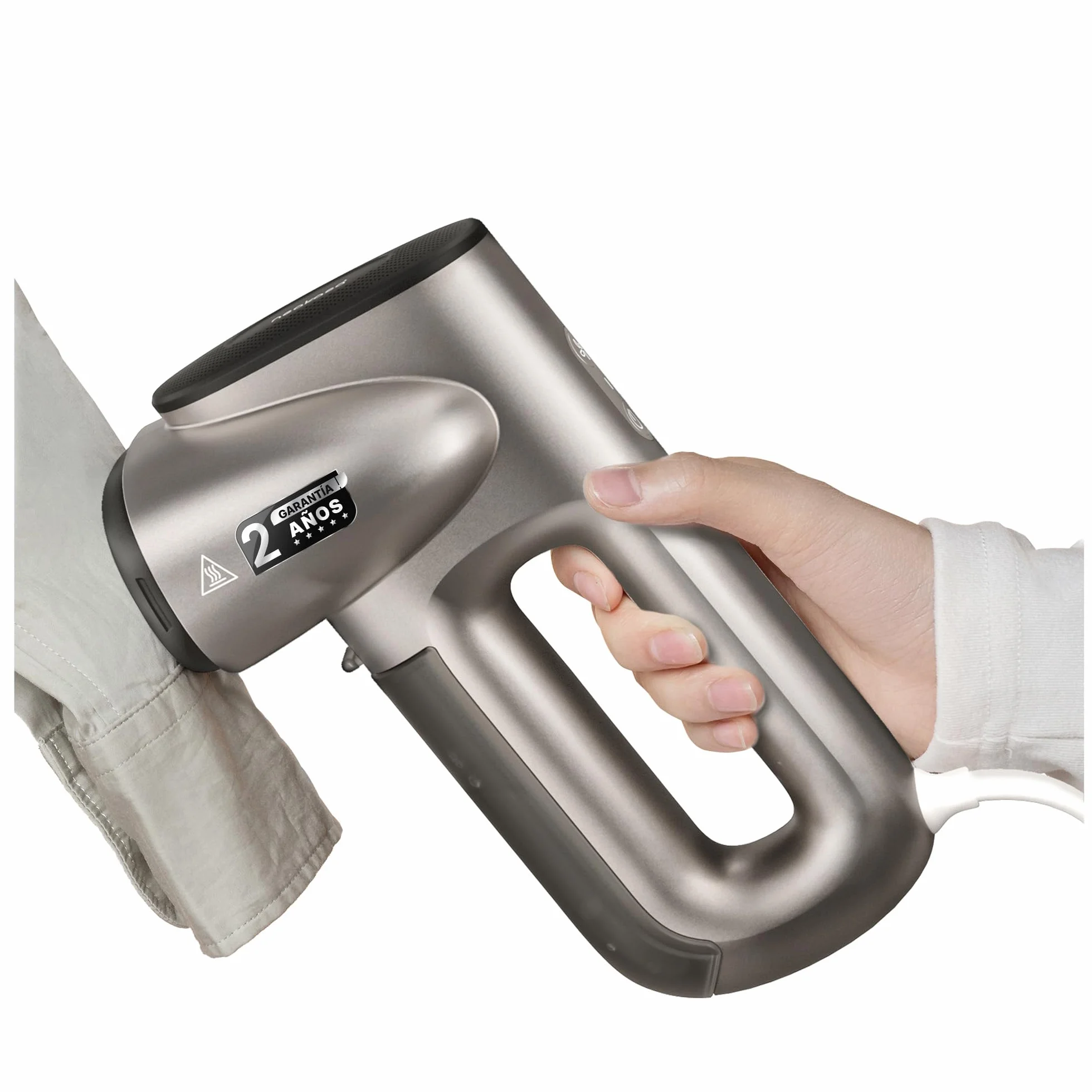 Neakasa Magic 1 Plancha de vapor al vacío – Vaporizador portátil de viaje AirIron 2300Pa – Planchado con una mano, listo para llevar y sin marcas de agua – 220-240V (Plata Titanio)