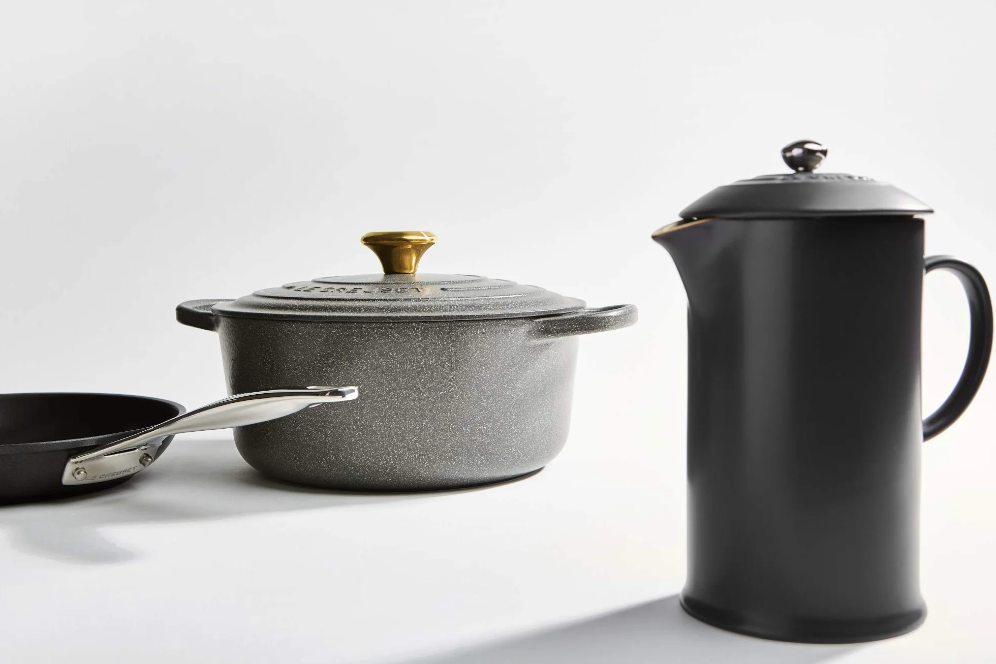 LE CREUSET Cafetera de prensa de cerámica de gres, 1 L, Negro, 91028200000000