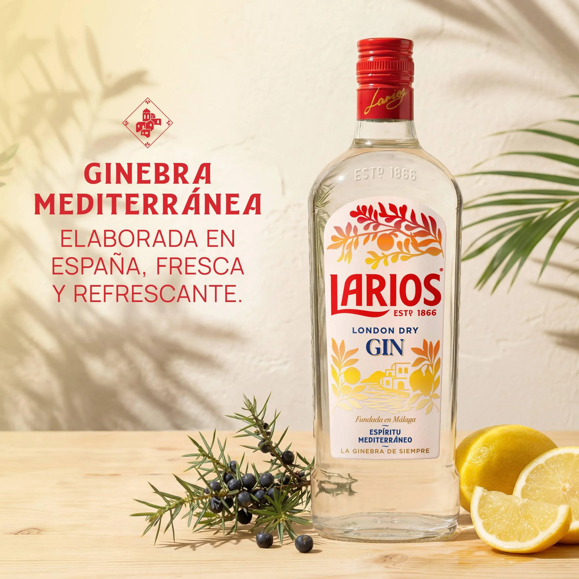 Larios Ginebra Mediterránea Dry Gin 1L