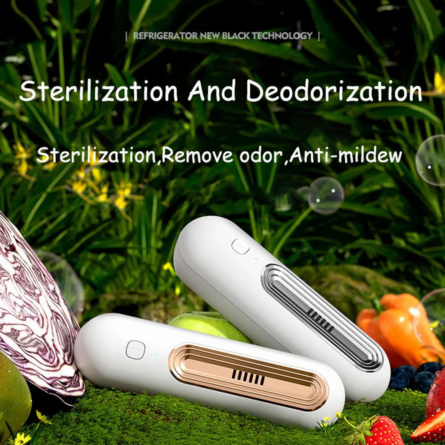 Mini USB Desodorante de Refrigerador Recargable Eliminador de Olores para Nevera Coche Zapatero Armario Rosa