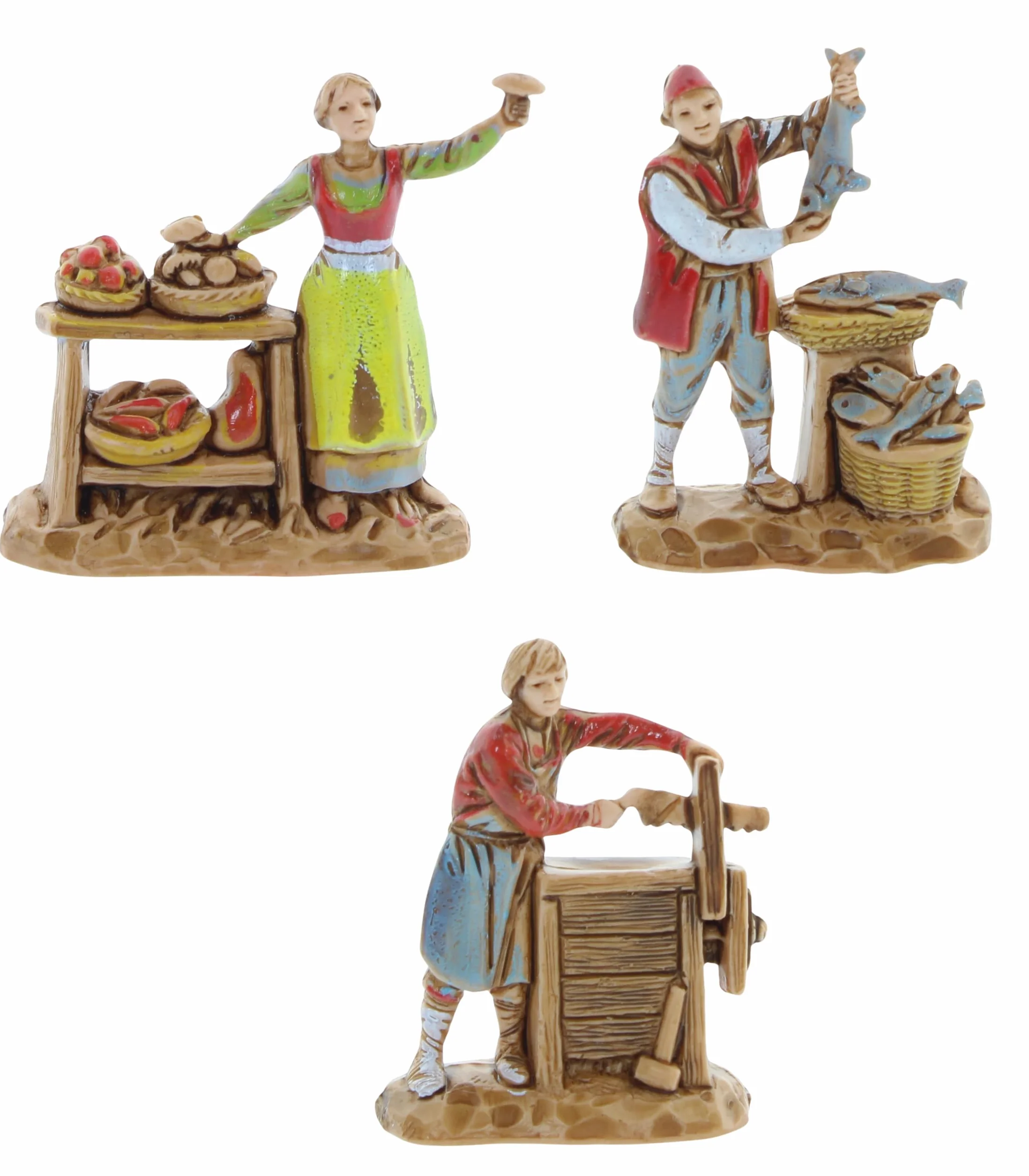Moranduzzo Set de 11 Oficios Apto para Belén de 3,5 cm Escala 1:50 Figuras Indestructibles Siglo XVIII