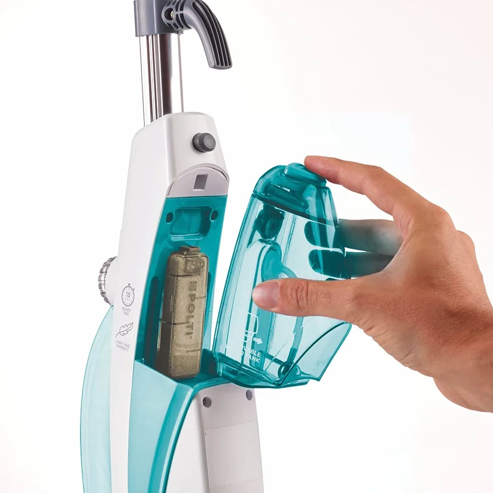 Polti Vaporetto SV450 Doble Escoba a Vapor 2 en 1 1500 W 13 Accesorios Azul Claro