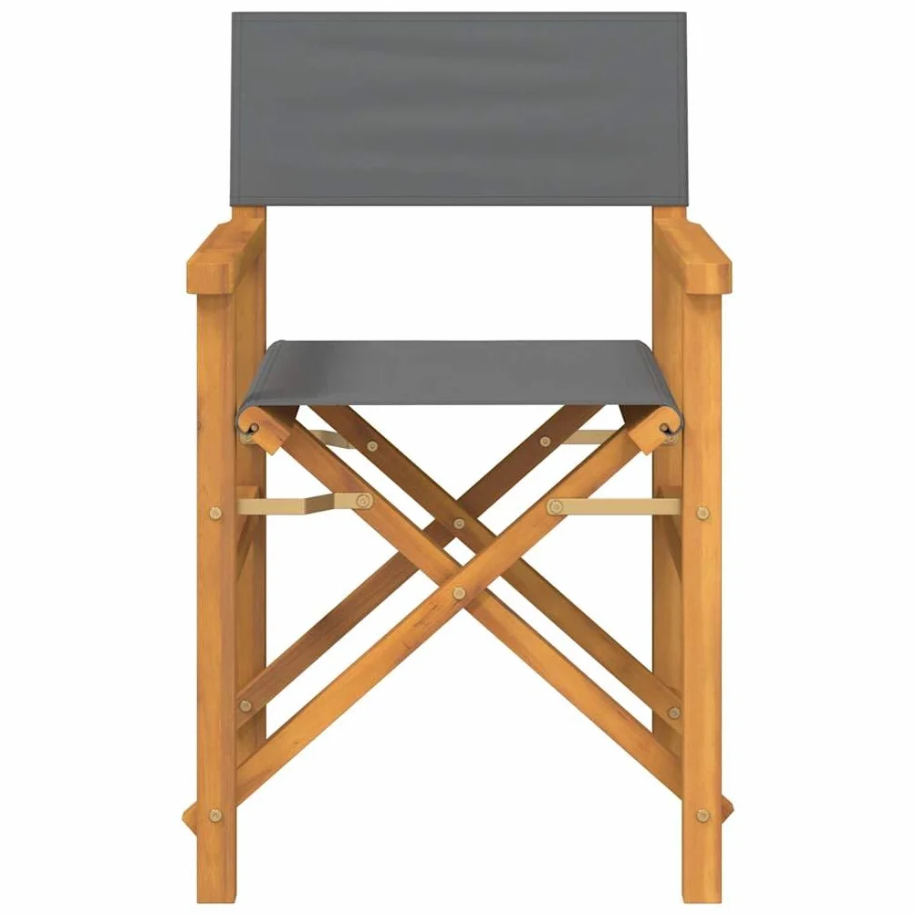 Gecheer Sillas Director Madera, sillas Plegables Exterior. Robustas y Ligeras, con Asiento cómodo y reposabrazos jardín, balcón o Camping. Estructura de Roble Resistente, fácil almacenaje.