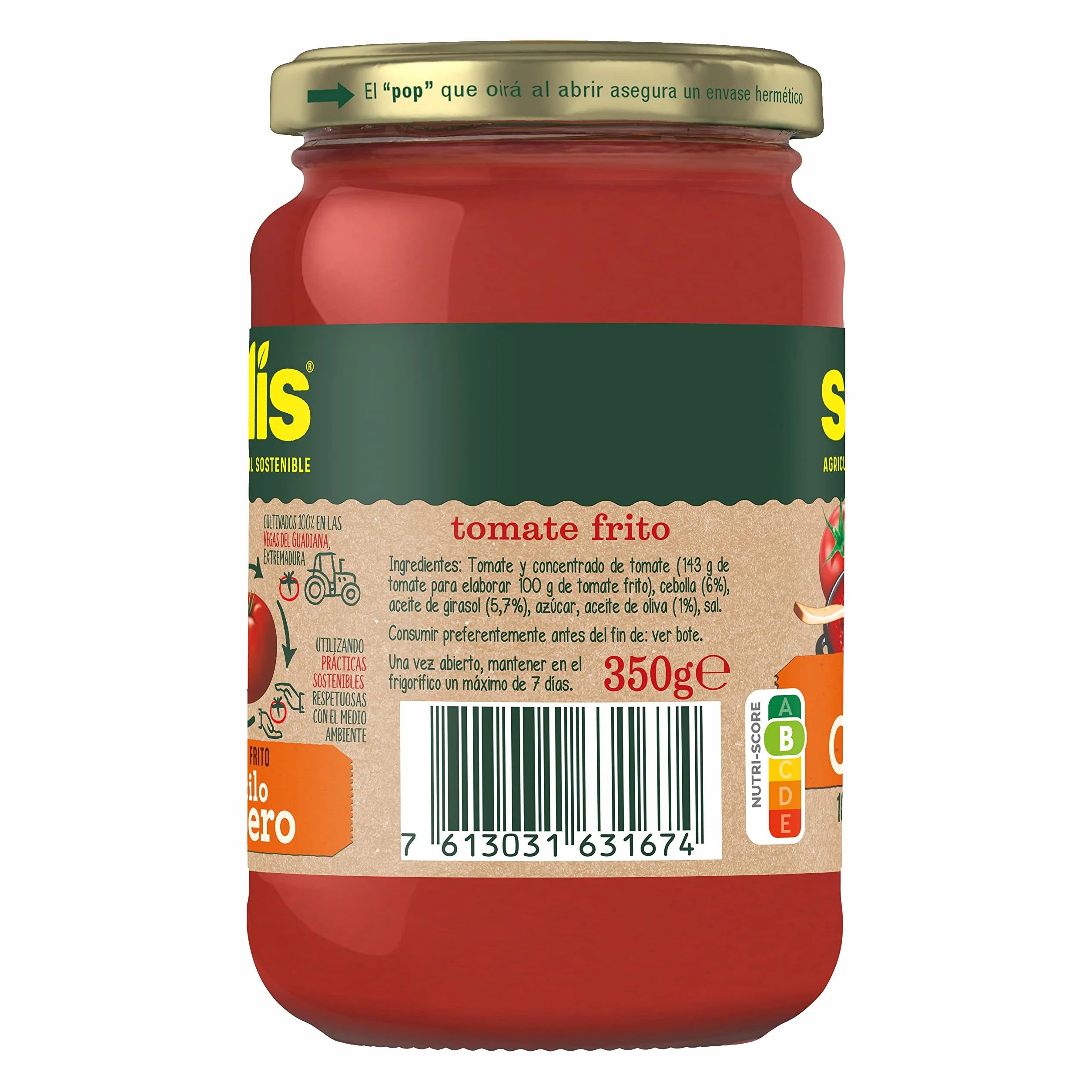 SOLÍS Tomate Frito Estilo Casero Sin Gluten 350g