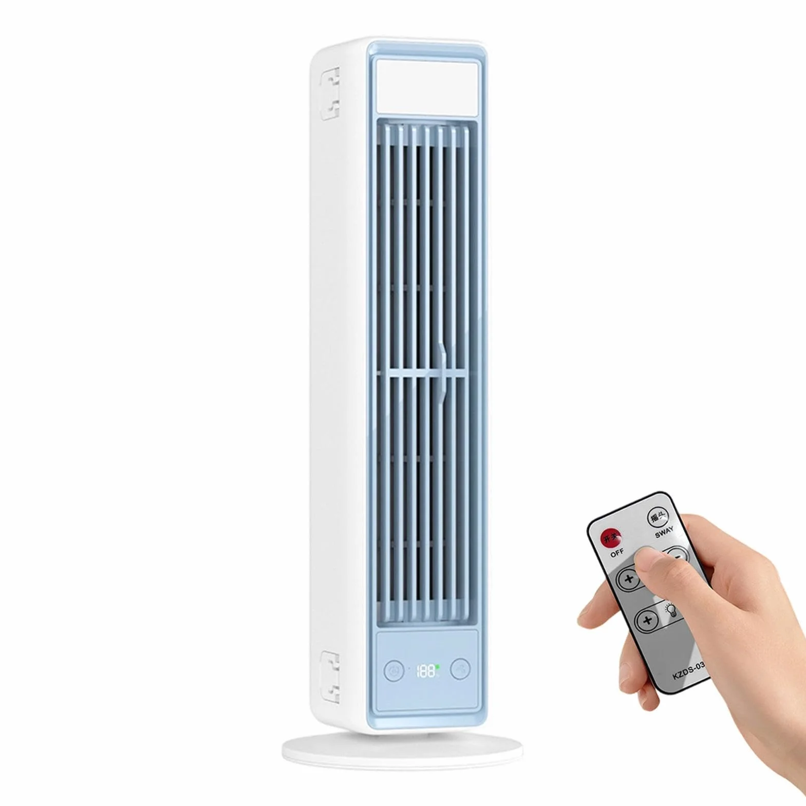 Ventilador de Pie Pantalla LED y Carga USB | Ventilador Vertical para Salón Oficina Dormitorio Casa Interior Exterior Cocina Garaje