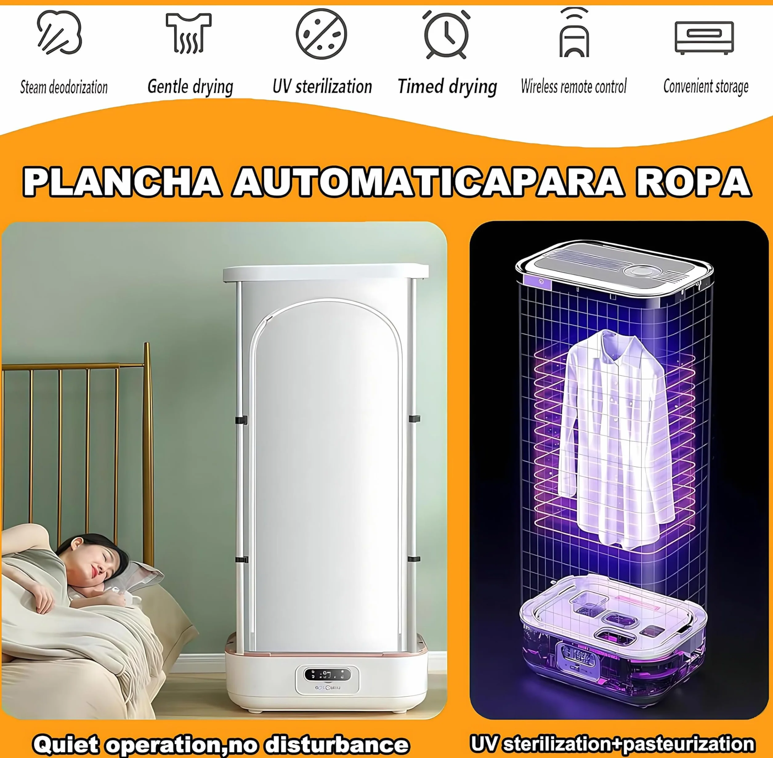 Máquina de Planchado a Vapor Automática Plancha Ropa Vertical Máquina de Planchar y Plegar Automática 900W con Secado Inteligente y Función Vapor para Planchado Completo Sin Arrugas
