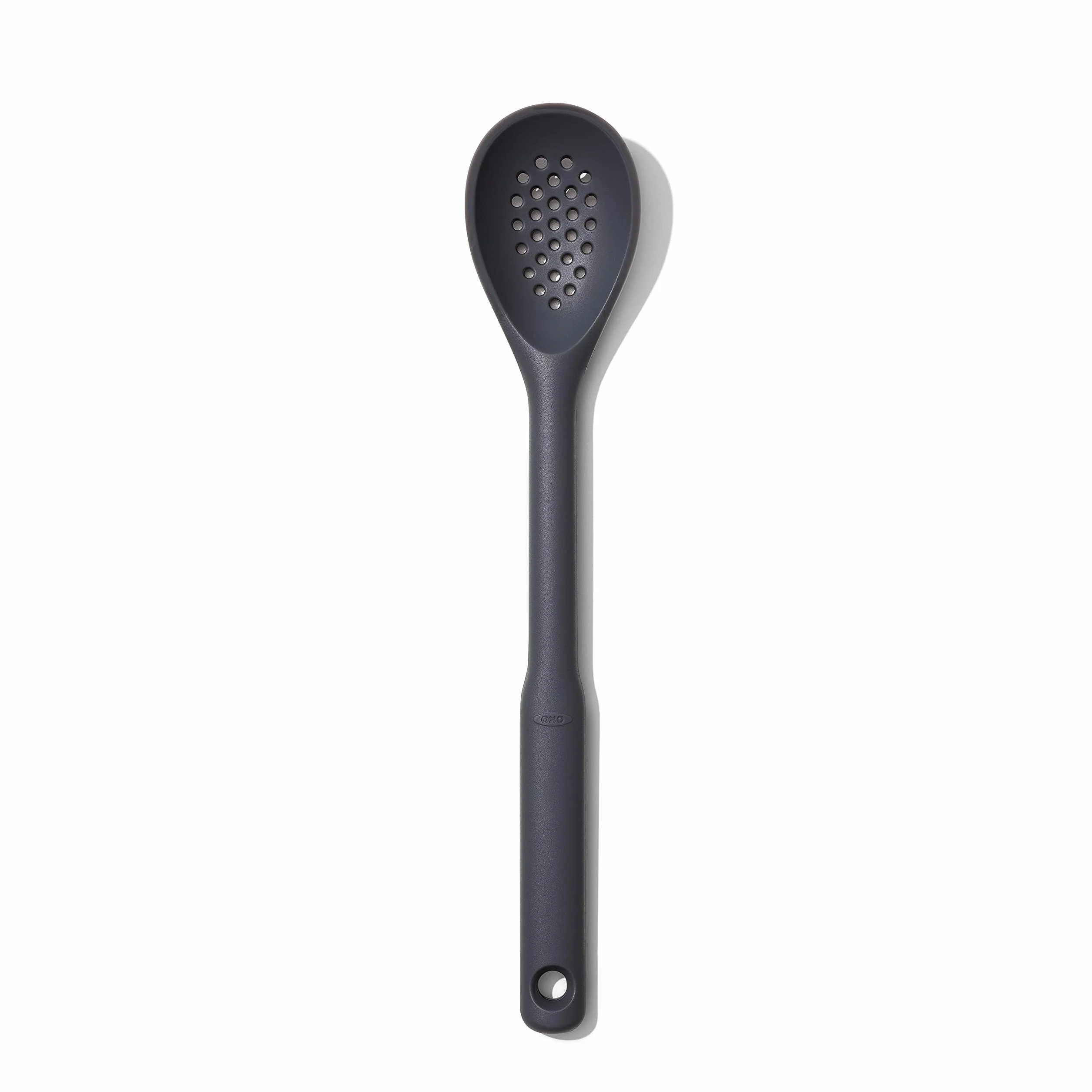 OXO Good Grips Cuchara perforada de silicona gris oscuro