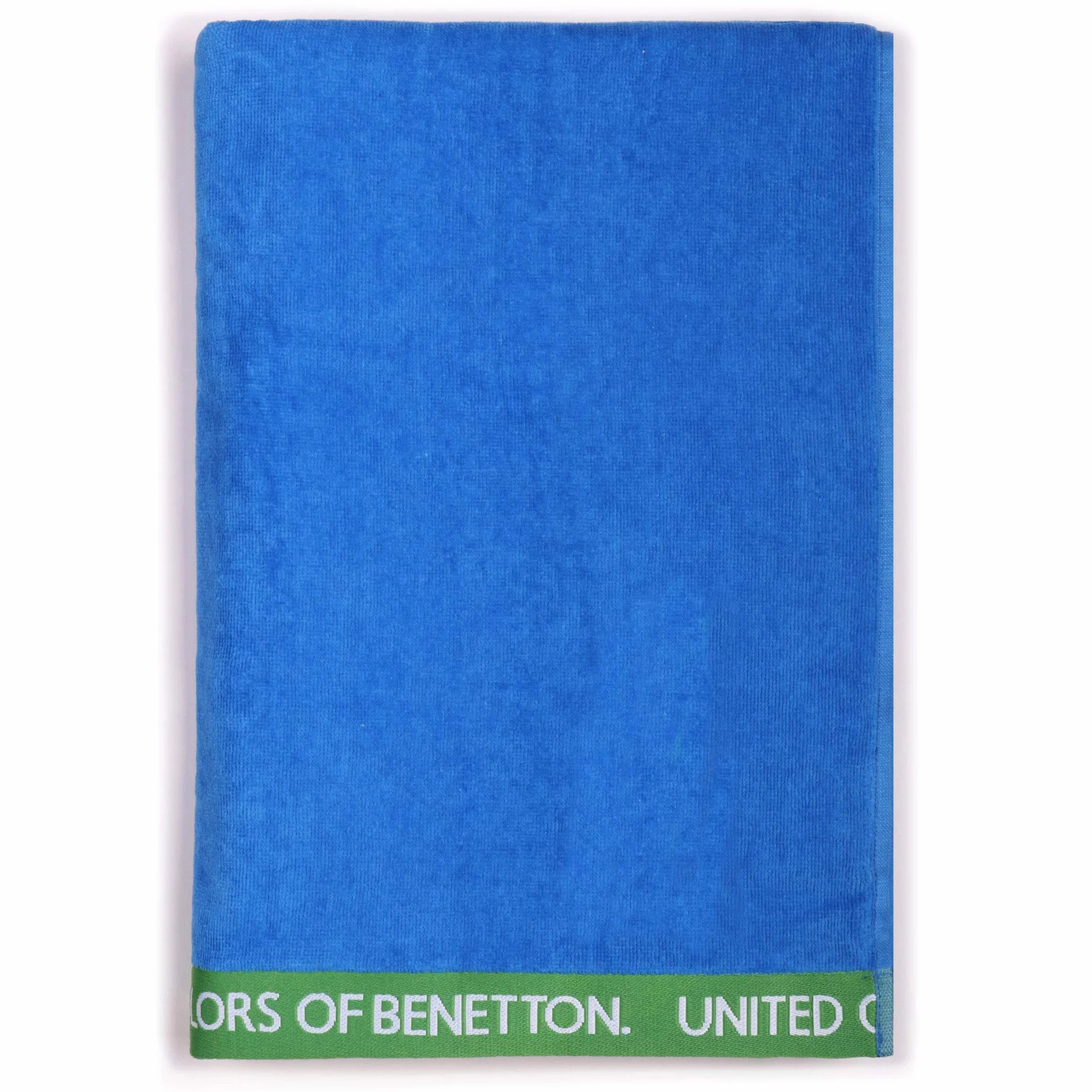 UNITED COLORS OF BENETTON, Toalla de playa 90x160cm 380gsm velour 100% algodón azul Casa Benetton, 90x160