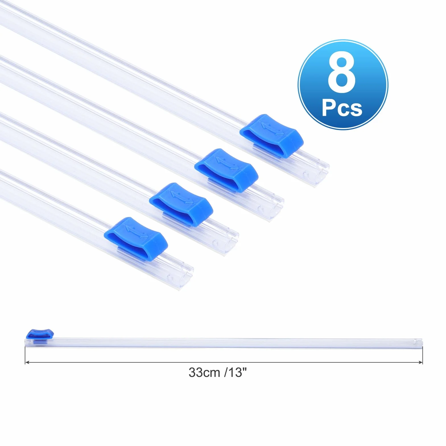 PATIKIL 8 Piezas Cortador De Plástico, Cortador Deslizante De Plástico De 13 Pulgadas Instalación Autoadhesiva Reemplazo para Dispensador De Papel De Aluminio Papel Encerado, Azul