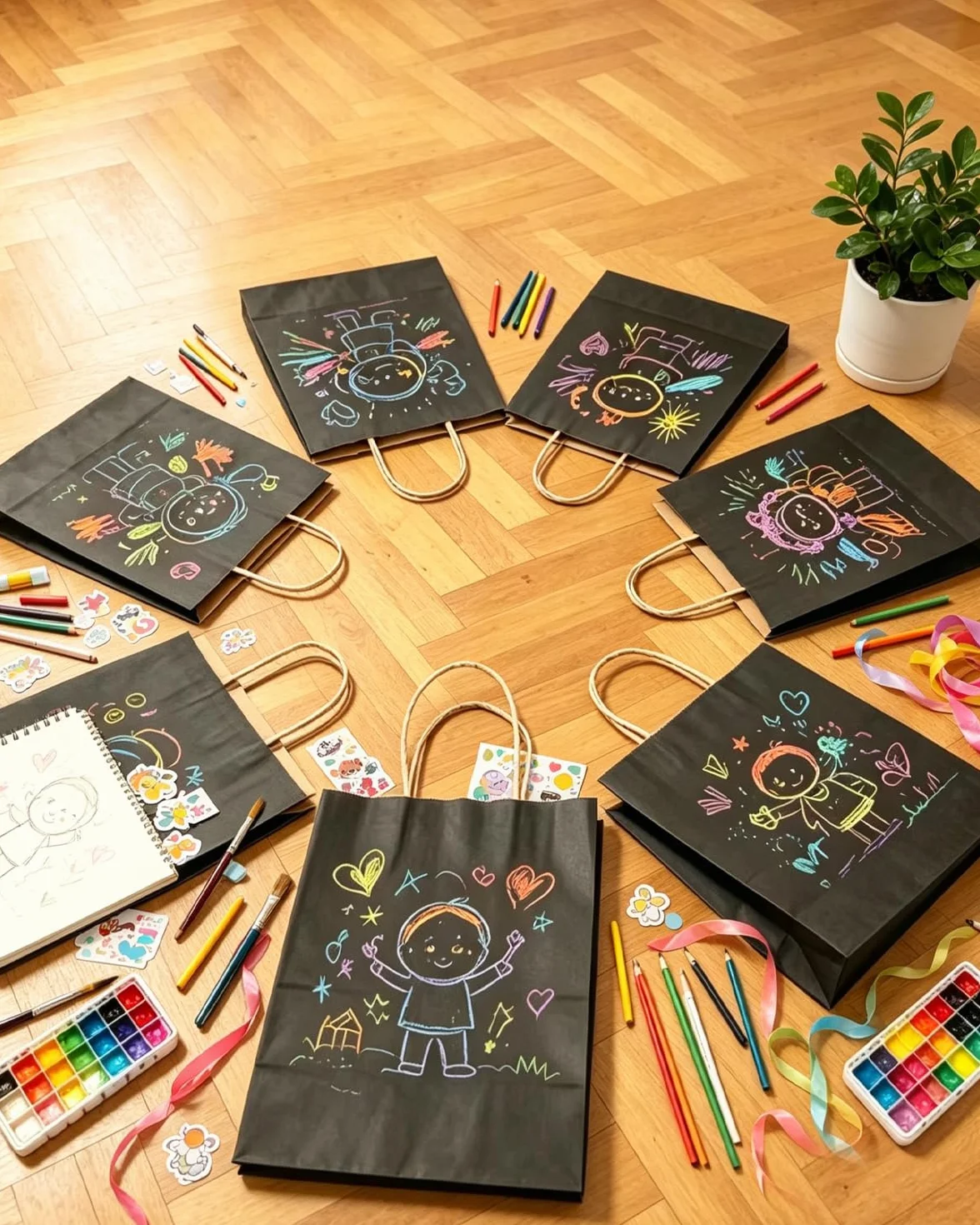 Gcardist Paquetes de 30 bolsas de regalo negras con asas a granel 33x26x13cm, tamaño grande, de papel kraft, varias utilizaciones (13"x10.3"x4.6")
