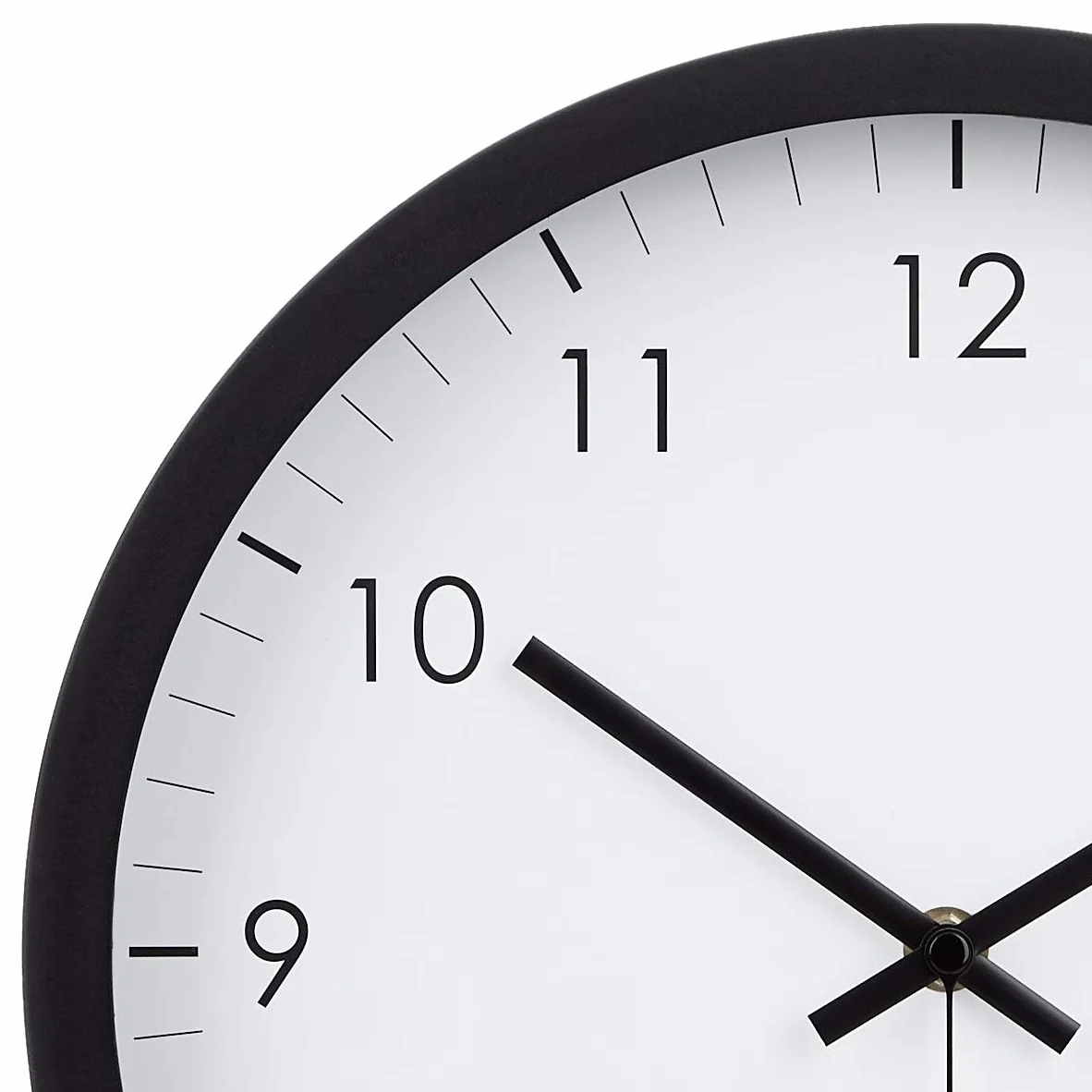 Amazon Basics Reloj clásico redondo 30.5 cm silencioso sin tictac a pilas negro