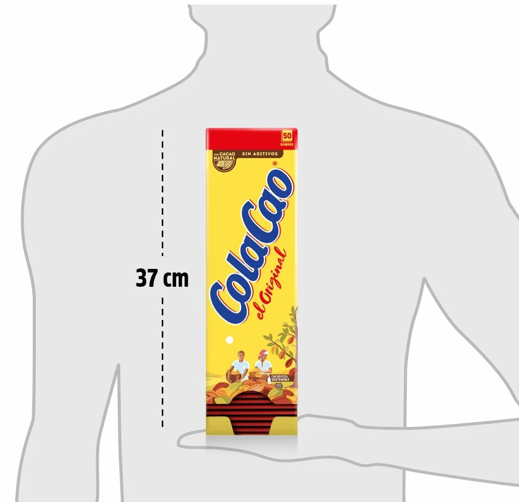 ColaCao Original Cacao Soluble Natural sin Aditivos 50 sobres 900g