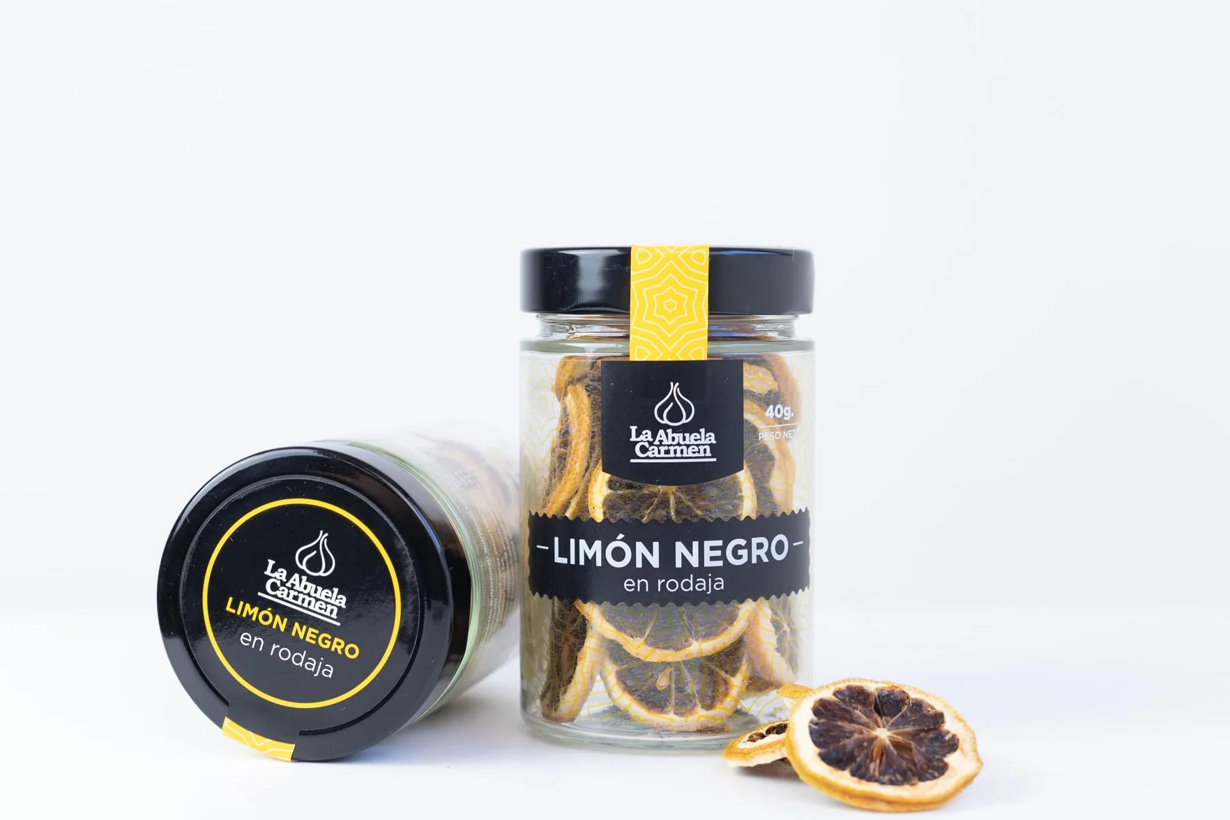 La Abuela Carmen Limón Deshidratado Negro Rodajas 40g