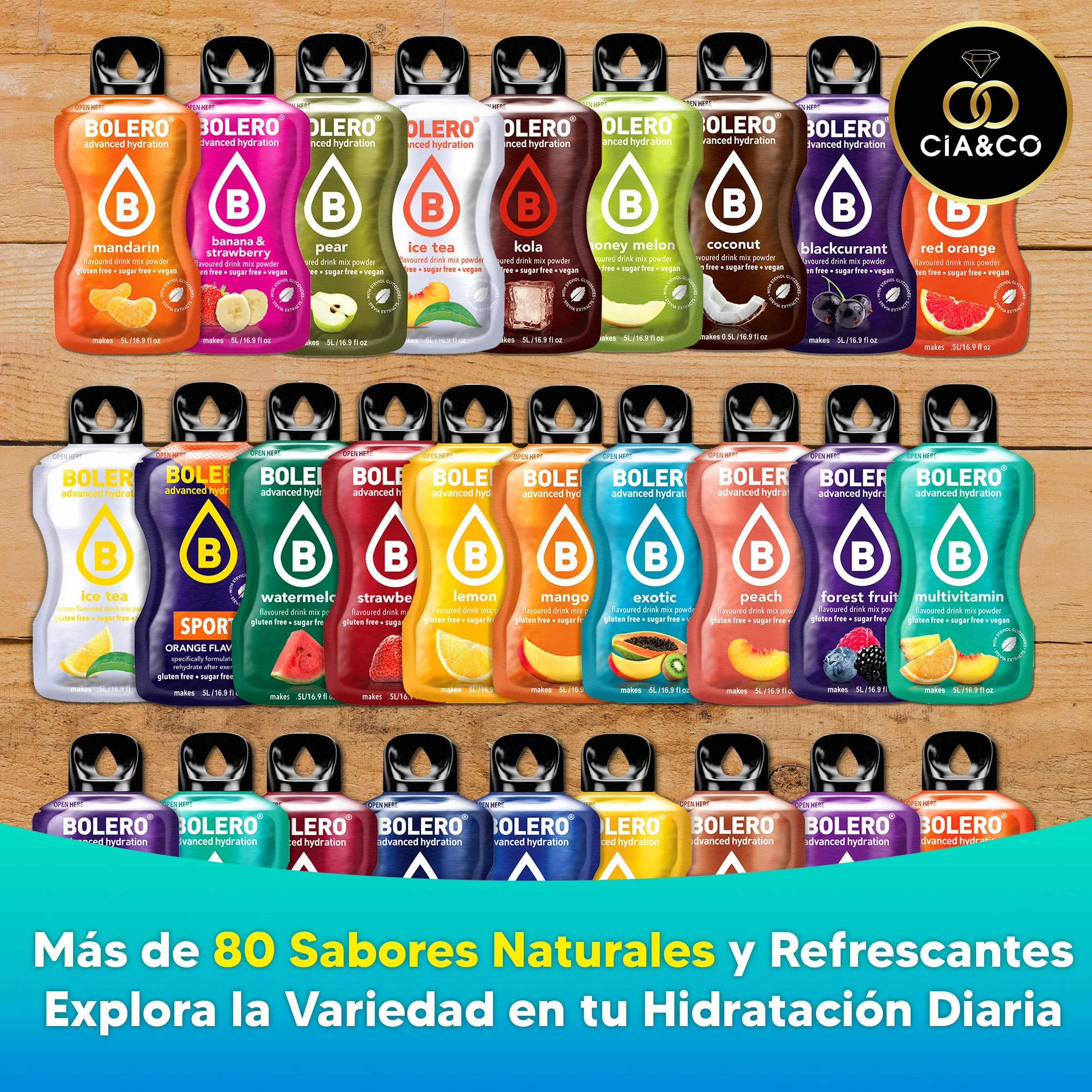 Bolero MULTIVITAMINAS Hidratante Sin Azucar 24x9 grs + 30 Pepitas Saludables