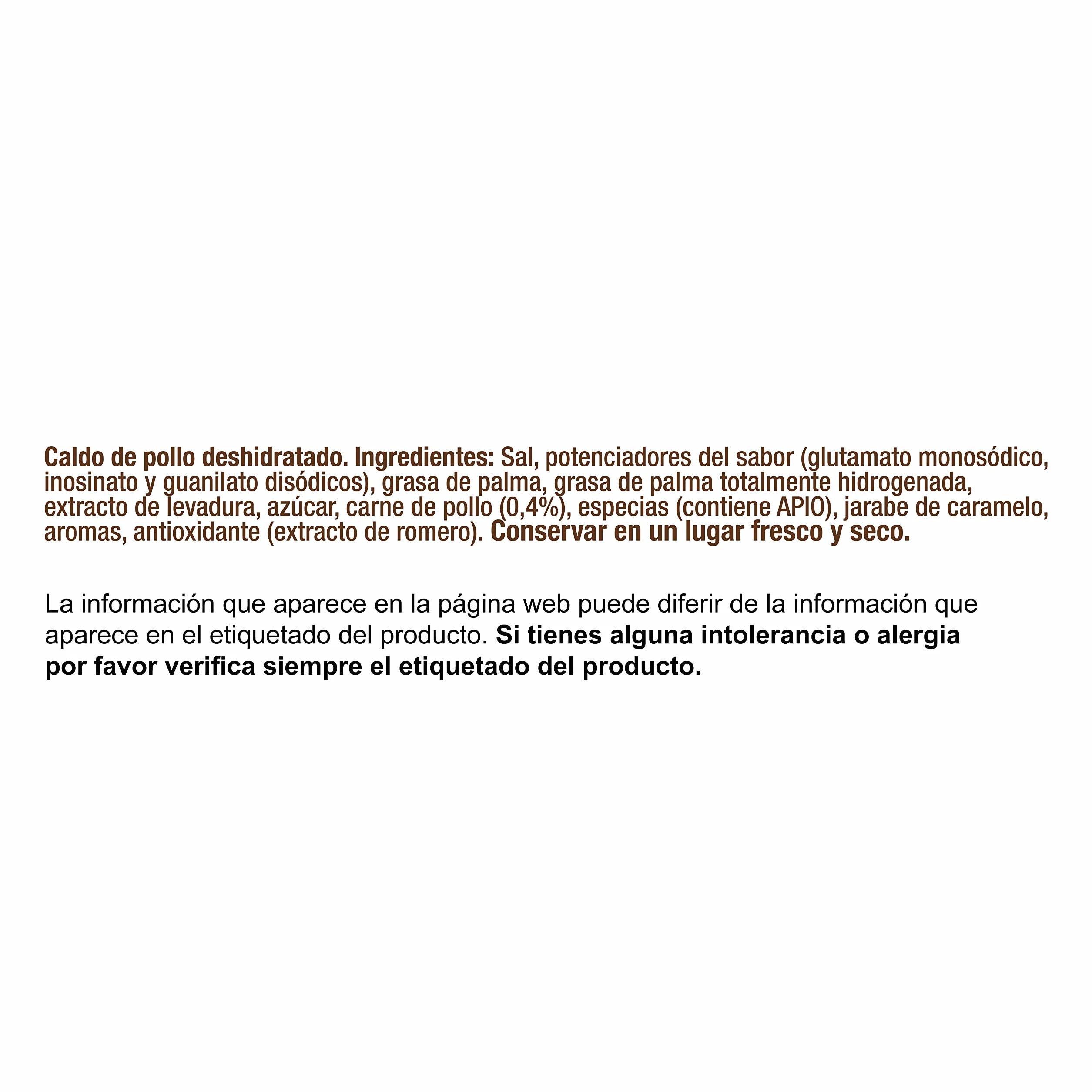 Knorr Starlux Caldo Pastilla Pollo 10 pastillas