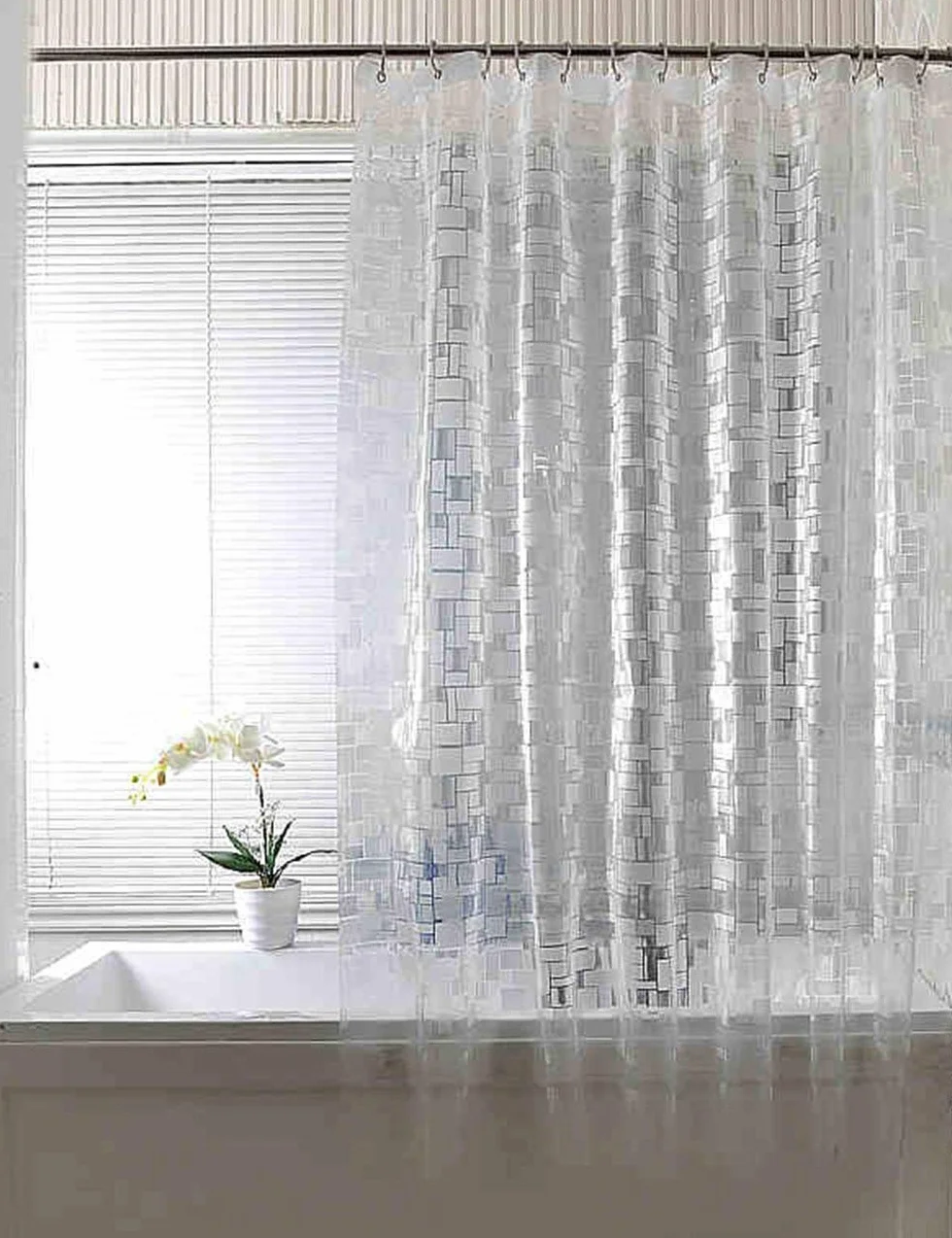 Mu Home - Cortina de ducha impermeable para baño, protección del medio ambiente, transparente para baño, cortinas de baño impermeables (una variedad de tamaños)