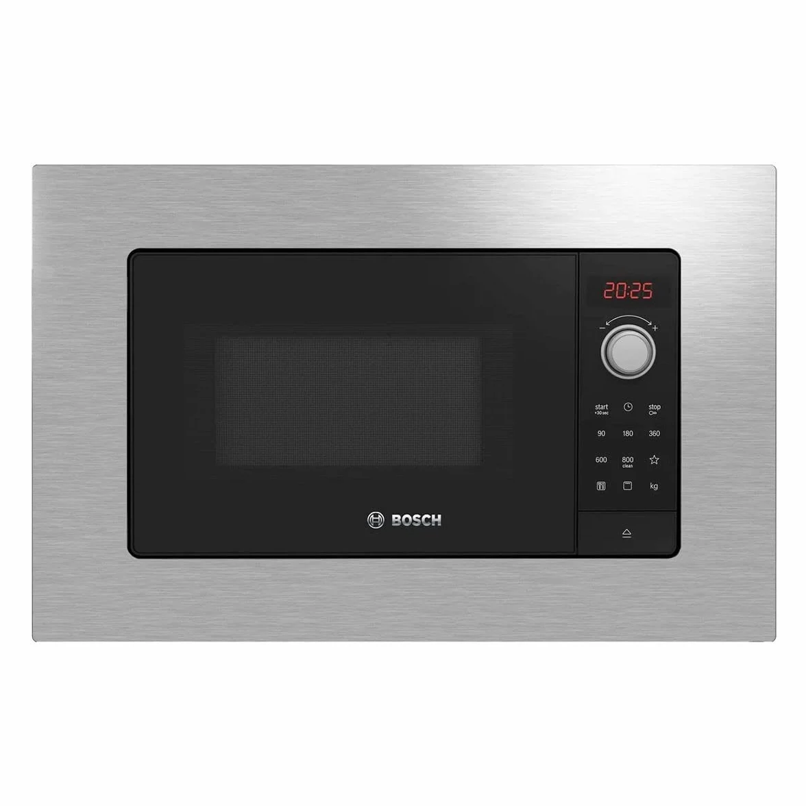 Bosch - Microondas Integrable, 60 cm, 8 programas automáticos, Display LED, Acero, BEL623MS3
