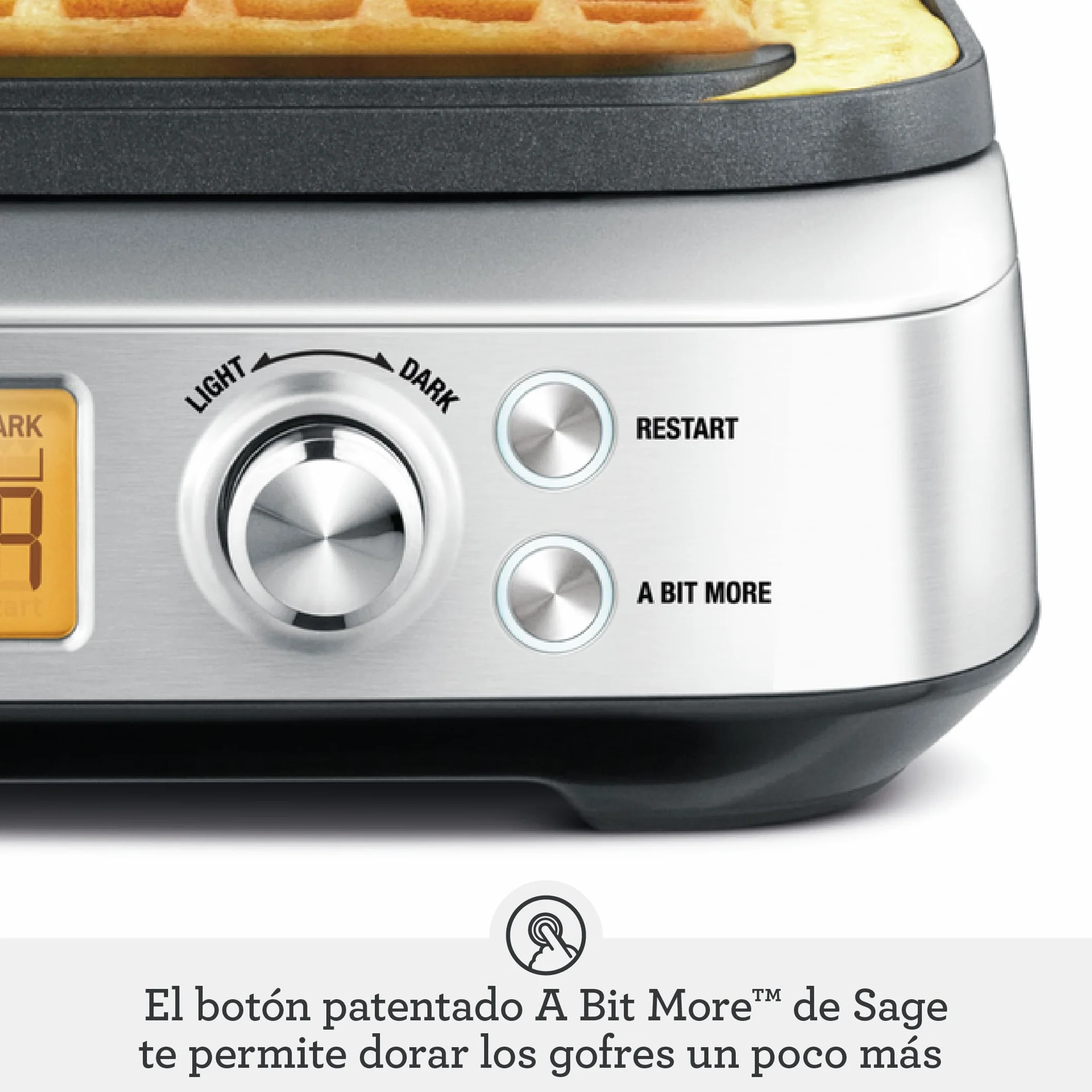 Sage Smart Waffle Pro - Gofrera, Acero Inoxidable