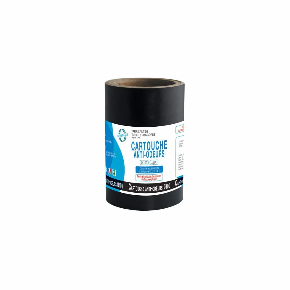 Cartucho y filtro antiolores diámetro 100 tanques sépticos