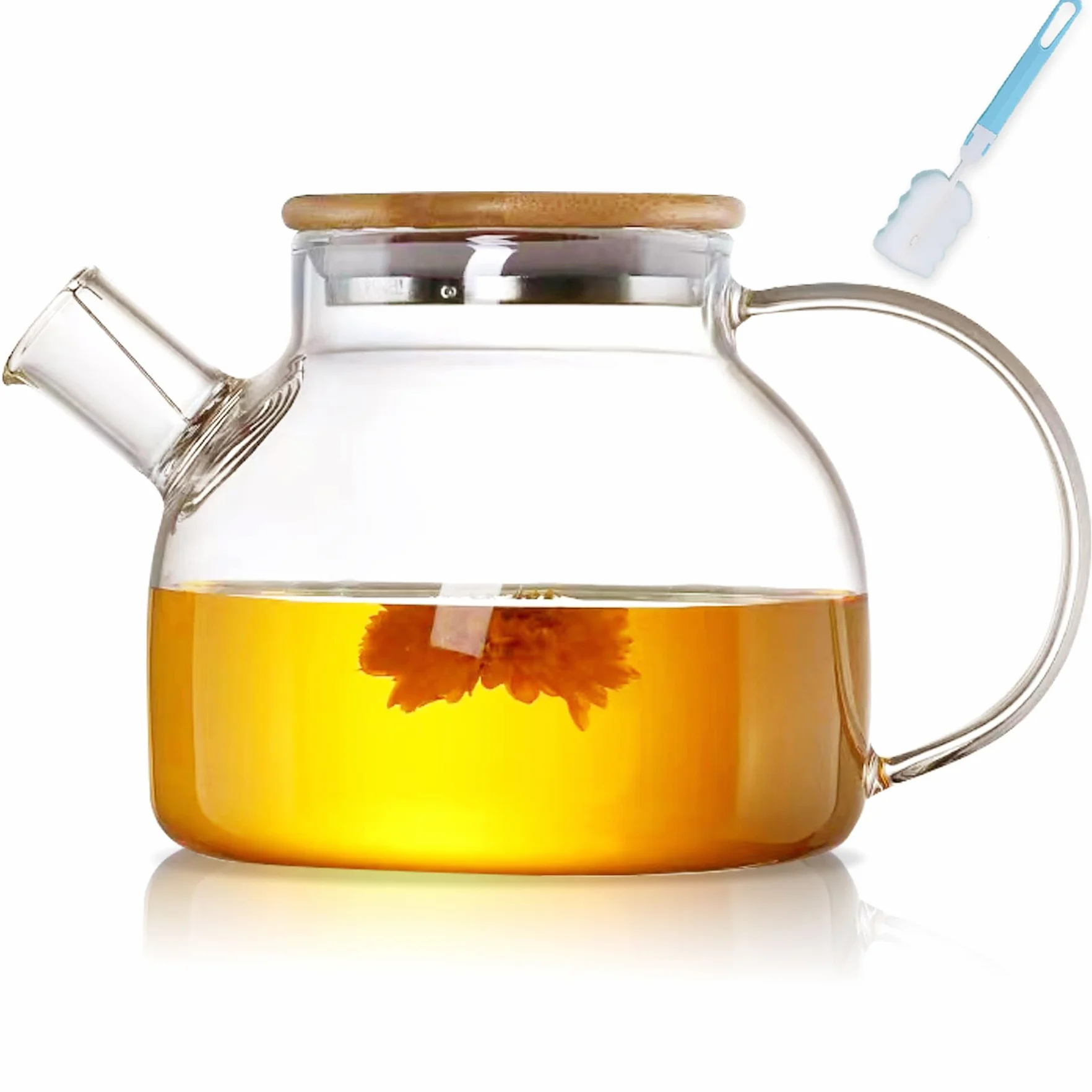 Tetera de cristal borosilicato 1000 ml con colador extraíble