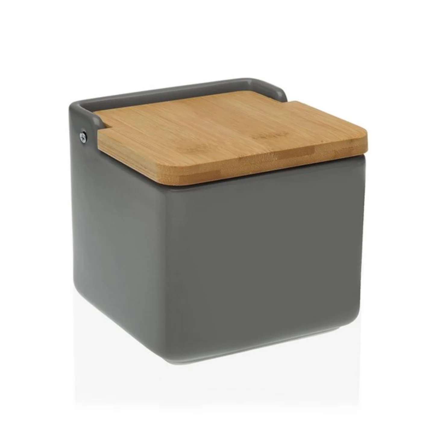 VERSA, salero tapa bambú gris linea cocina, cerámica, VS-21440155