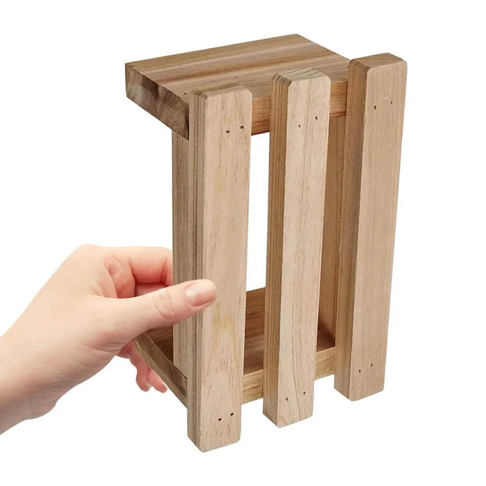 Banquito de Madera Pequeño y Portátil para Niños Taburete 9x5x4 Pulgadas