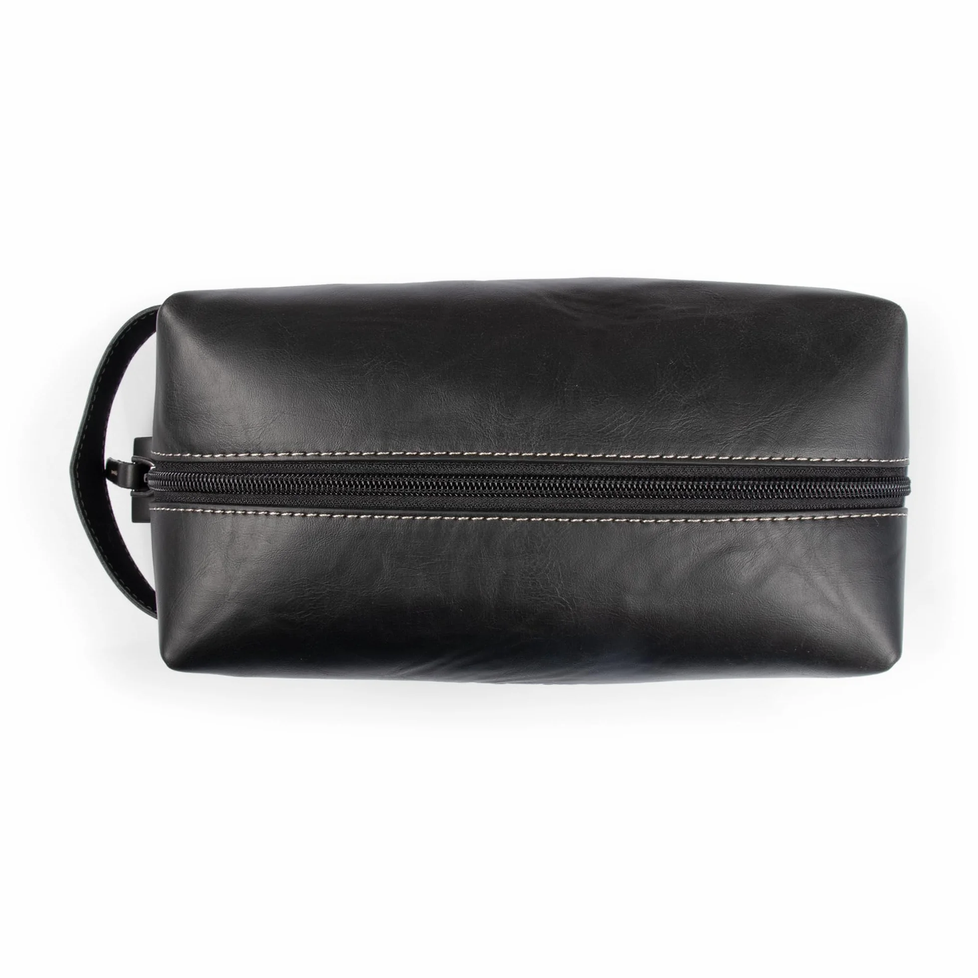 Londo Estuche de cuero para maquillaje y caja de reloj de viaje. Organizador de almacenamiento protector duradero y elegante de alta calidad para artículos de tocador y accesorios versátiles, Negro