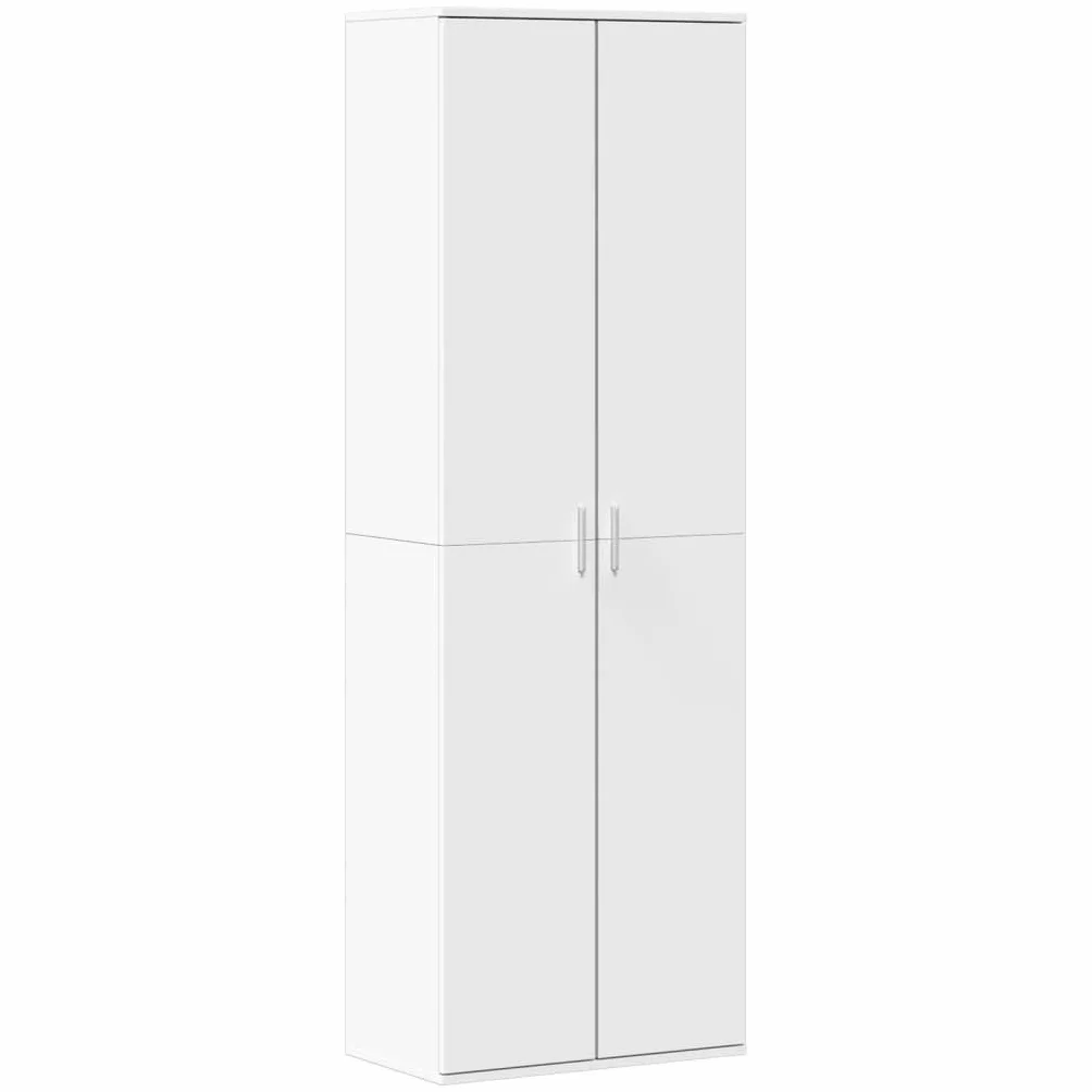 IKAYAA Armario Multiusos 2 Puertas: Escobero, Limpieza y Almacenaje, Hogar, Madera de Ingeniería, 60x35x180 cm Blanco